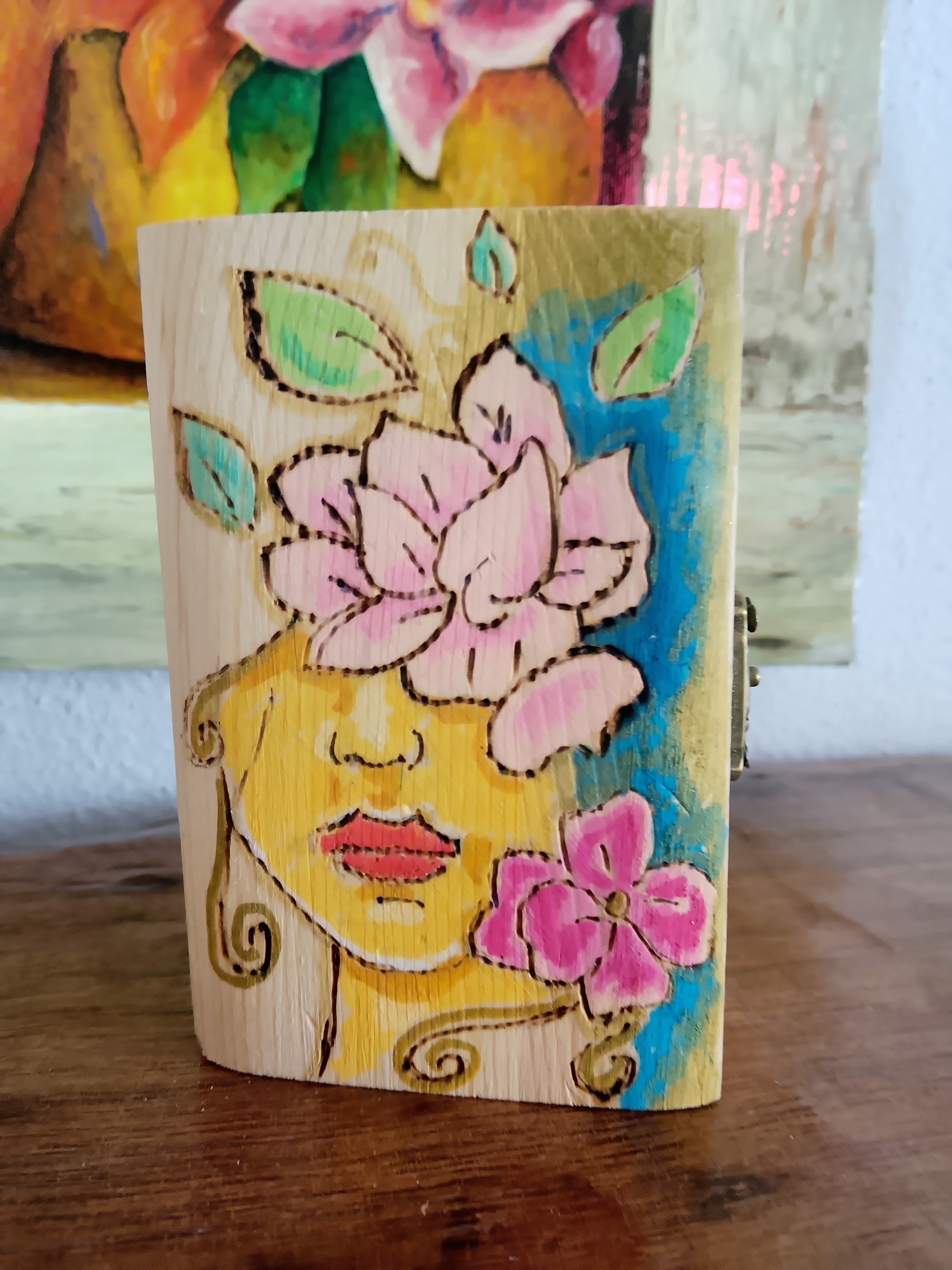 Wooden Box Pyrography Art