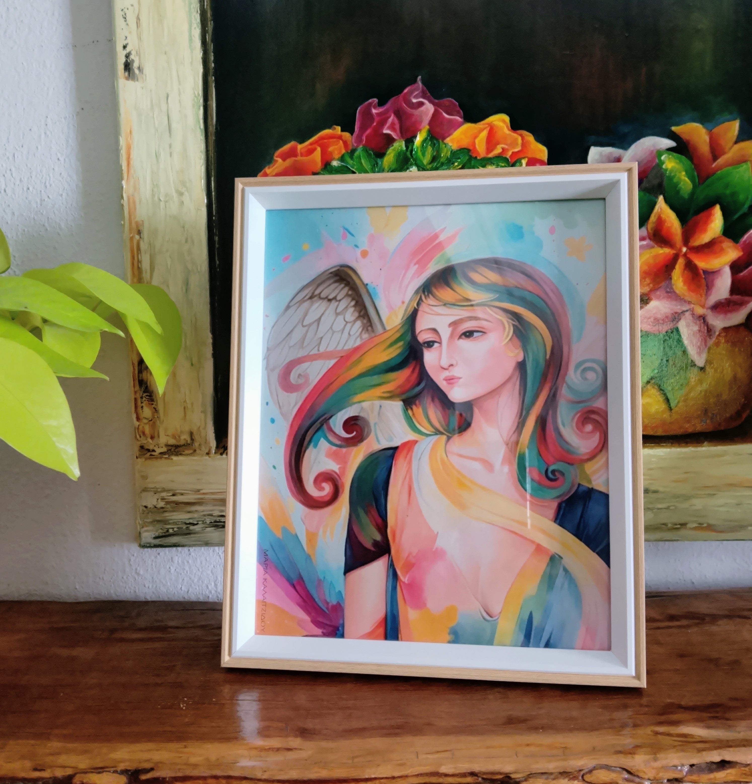 Angel Digital Art In Frame