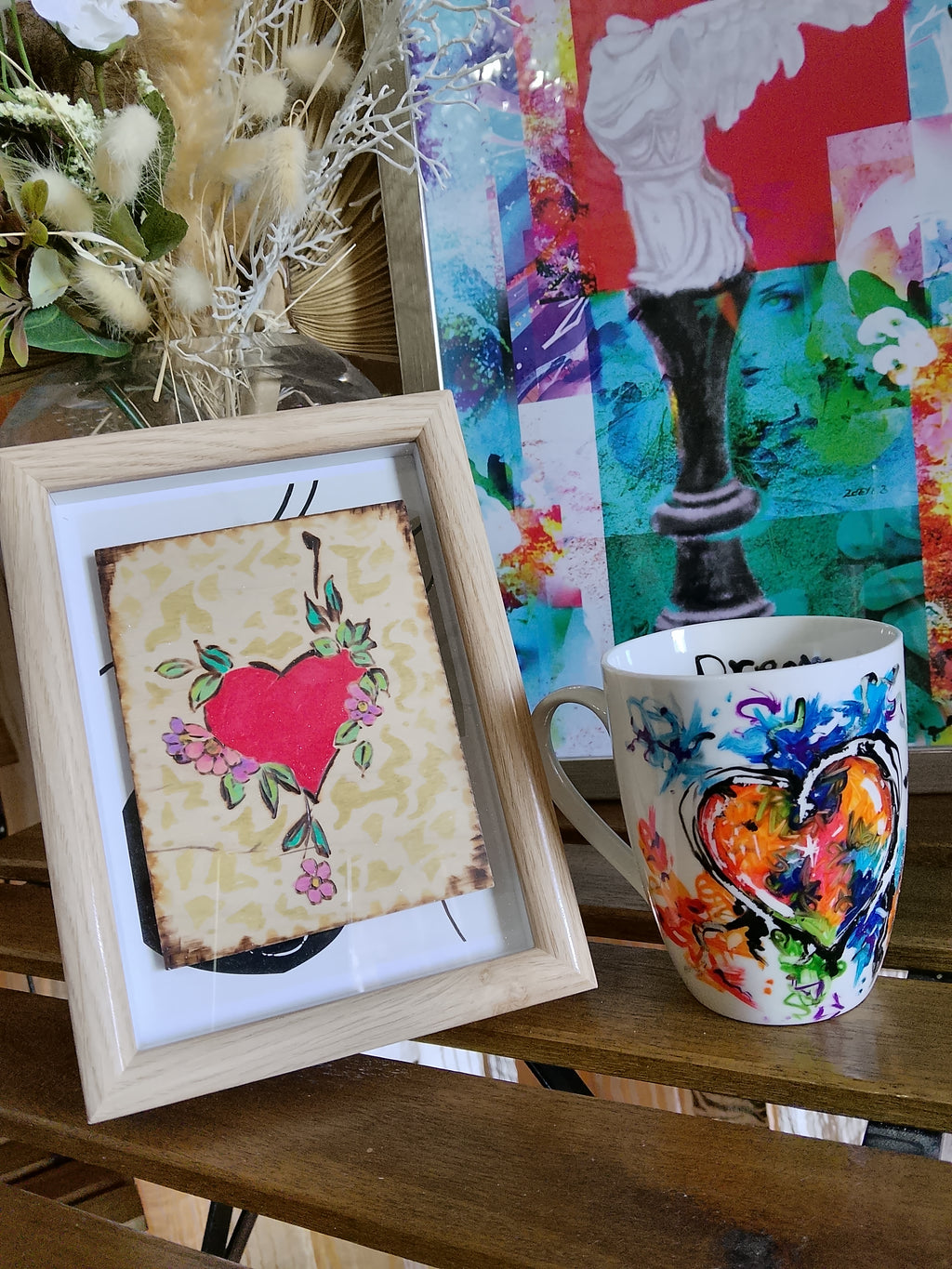 Handmade Pyrography Art And Mug