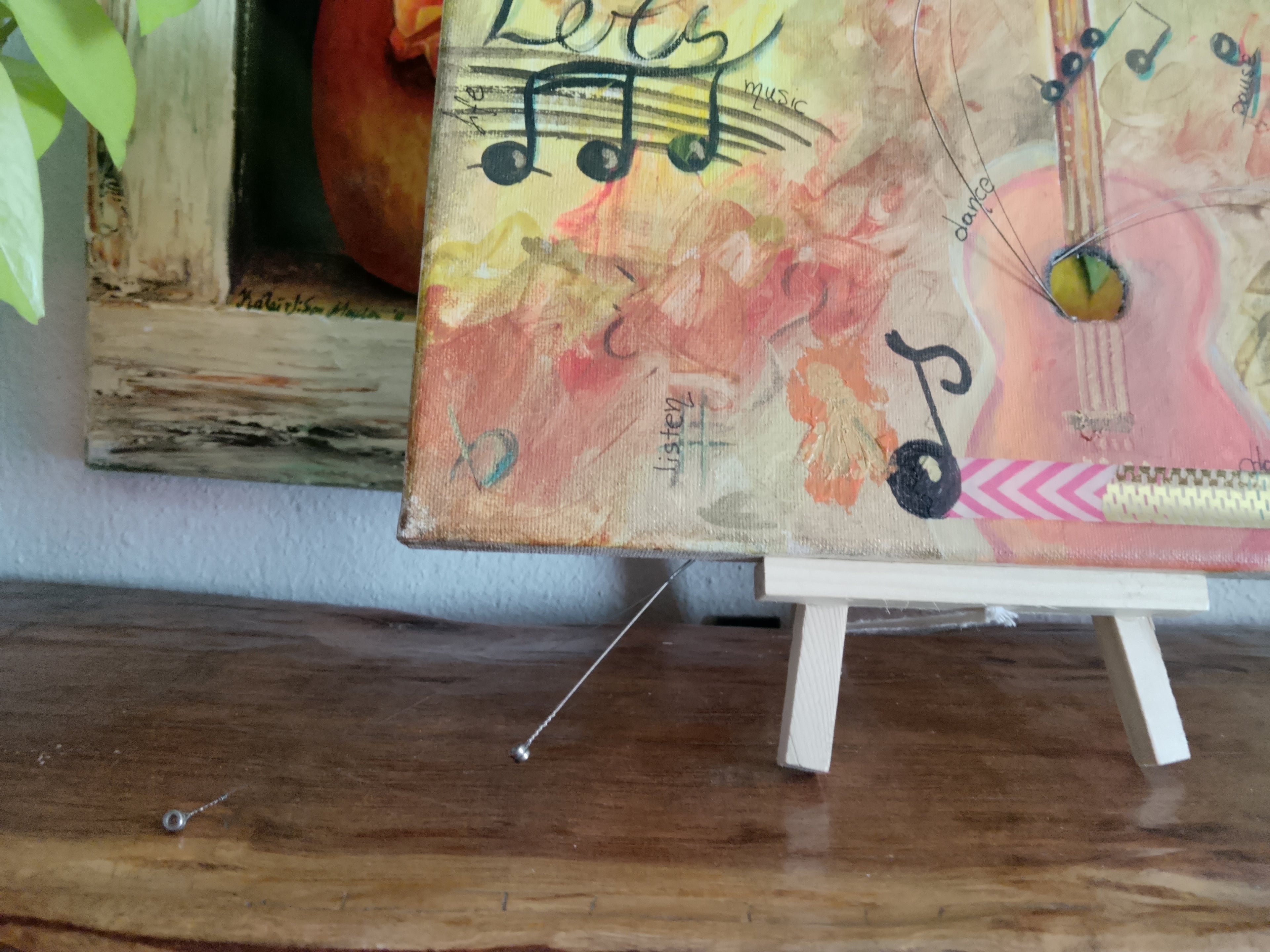 Handmade Painting Guitar With Real Strings