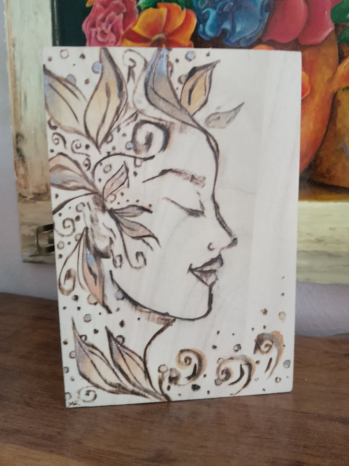 Wooden Box Pyrography Art And Jewelleries