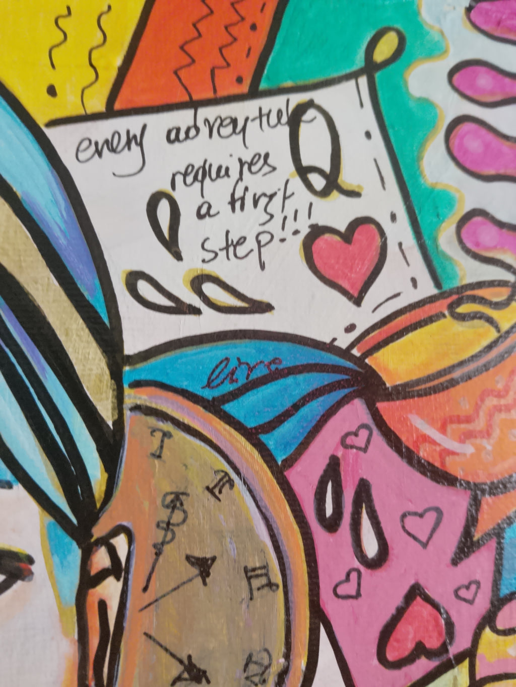 Handmade Painted Wall Art Alice In Wonderland Pop Art