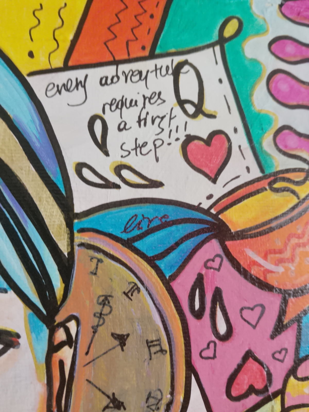 Handmade Painted Wall Art Alice In Wonderland Pop Art