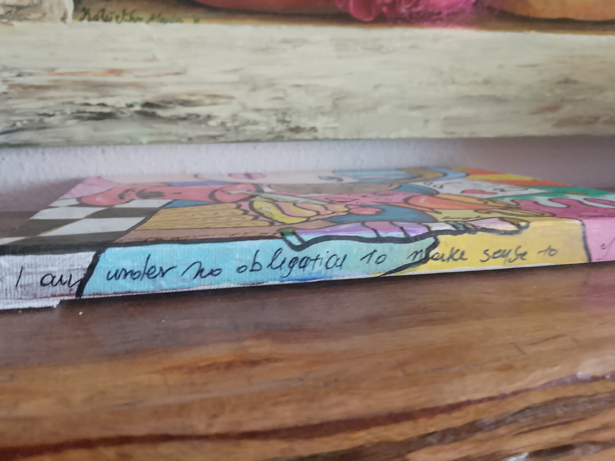 Handmade Painted Wall Art Alice In Wonderland Pop Art