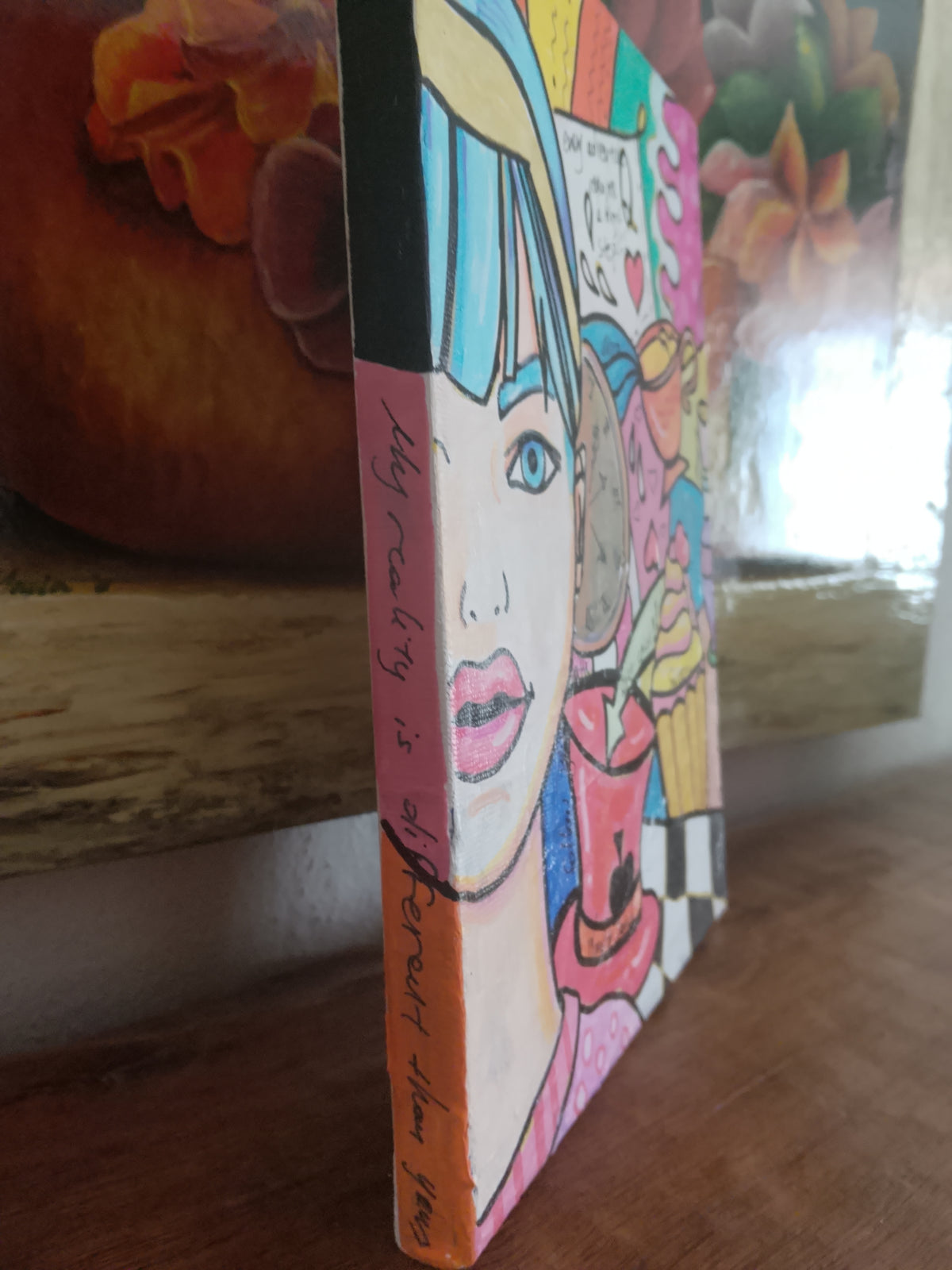 Handmade Painted Wall Art Alice In Wonderland Pop Art