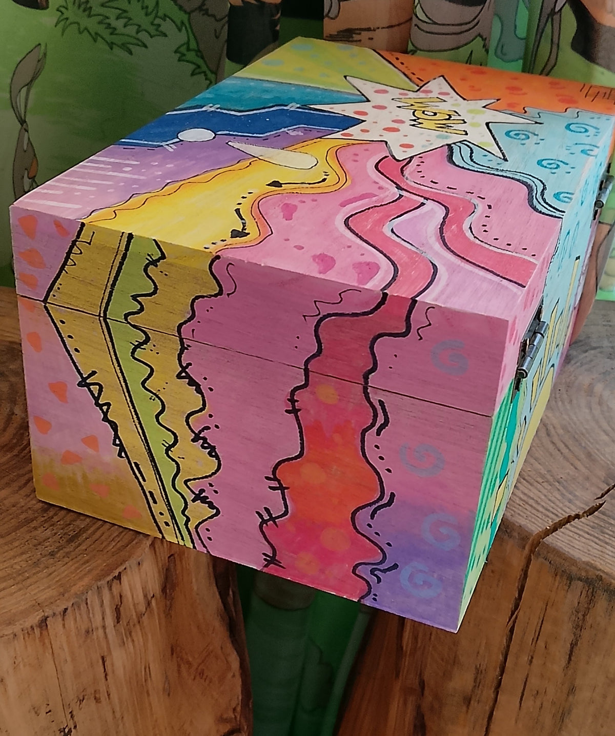 Pop Art Hand Painted Wooden Boxes