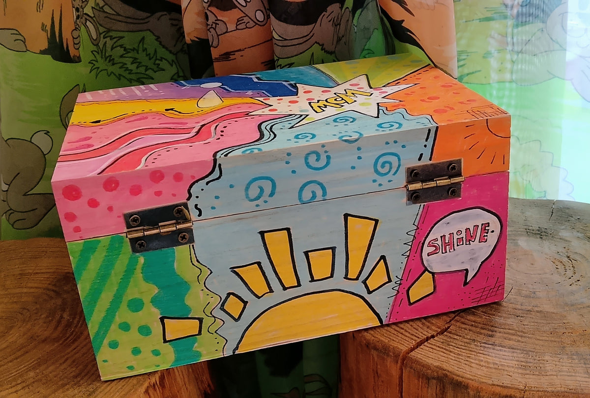 Pop Art Hand Painted Wooden Boxes