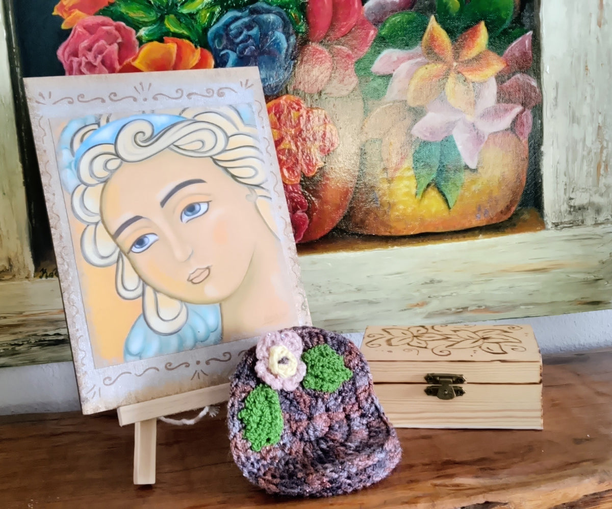 Wood Art Decor Angel Wooden Box Costers