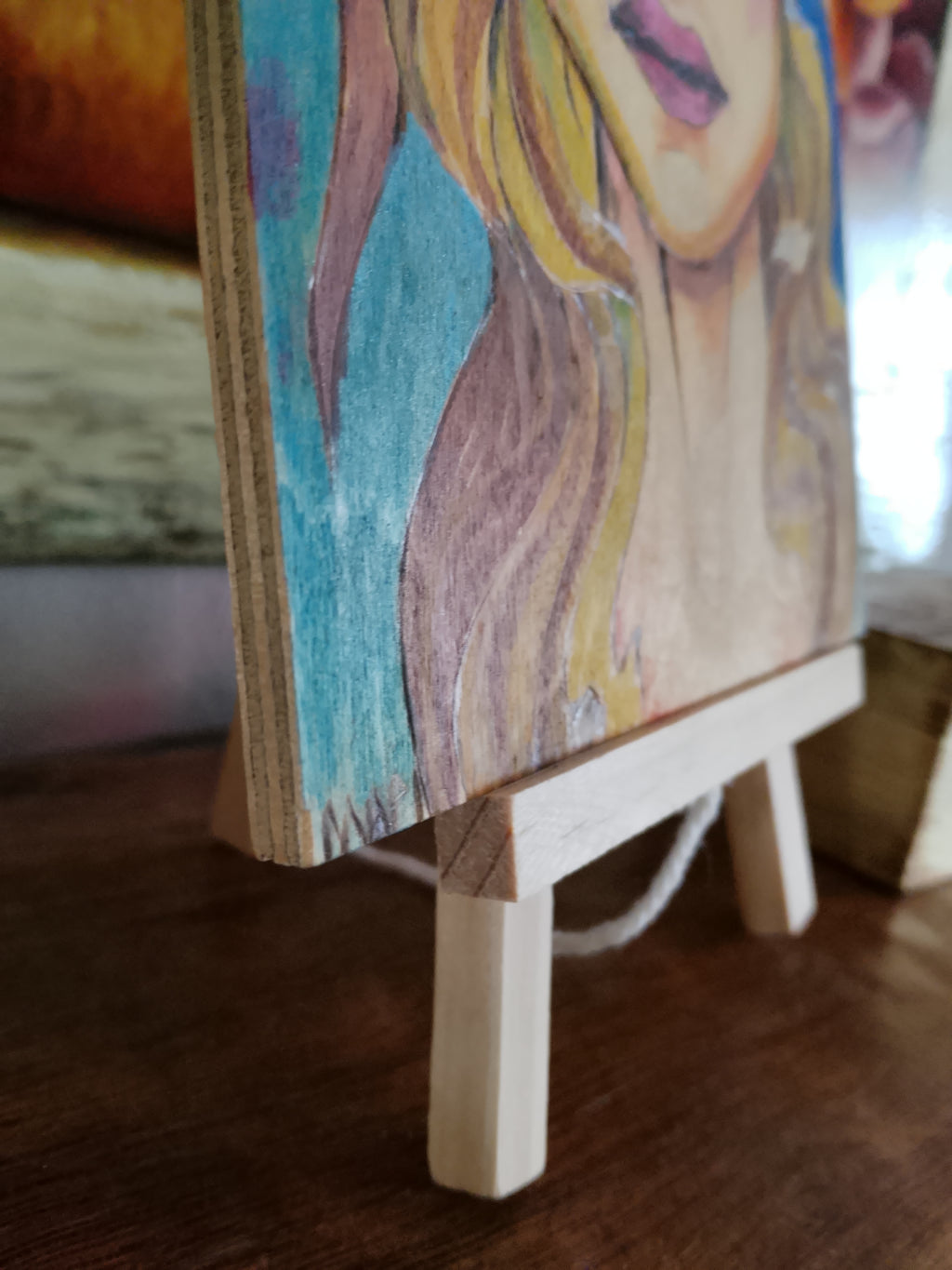 Hand Painted Art On Wood