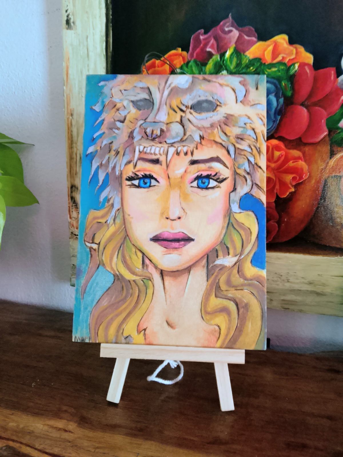Hand Painted Art On Wood