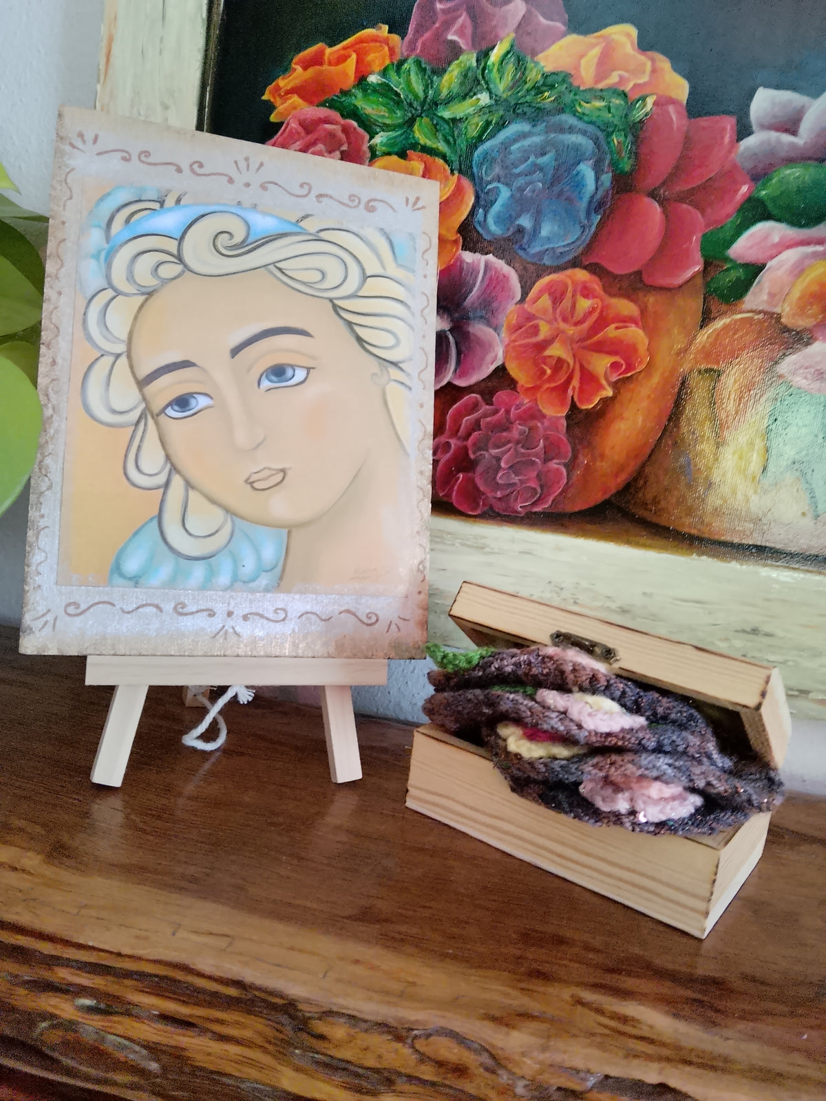 Wood Art Decor Angel Wooden Box Costers
