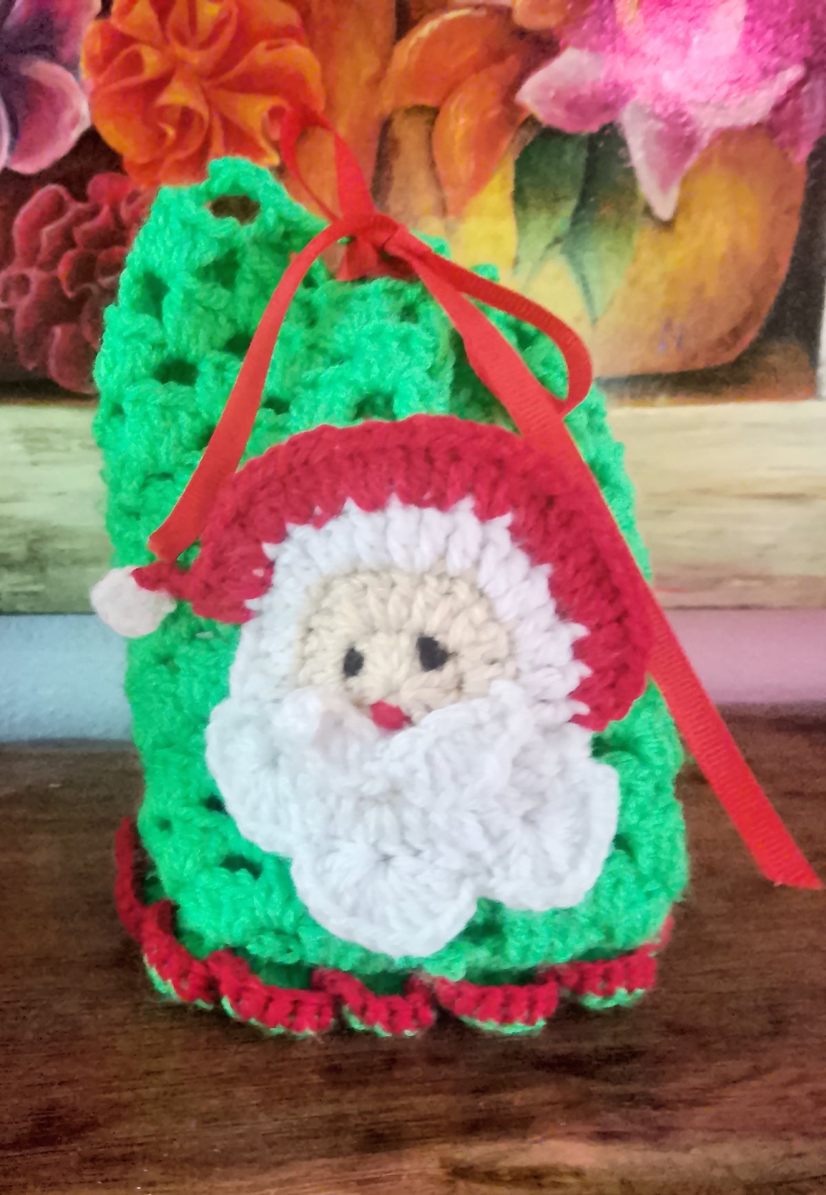 Christmas Crochet Basket Pouches And Ornaments