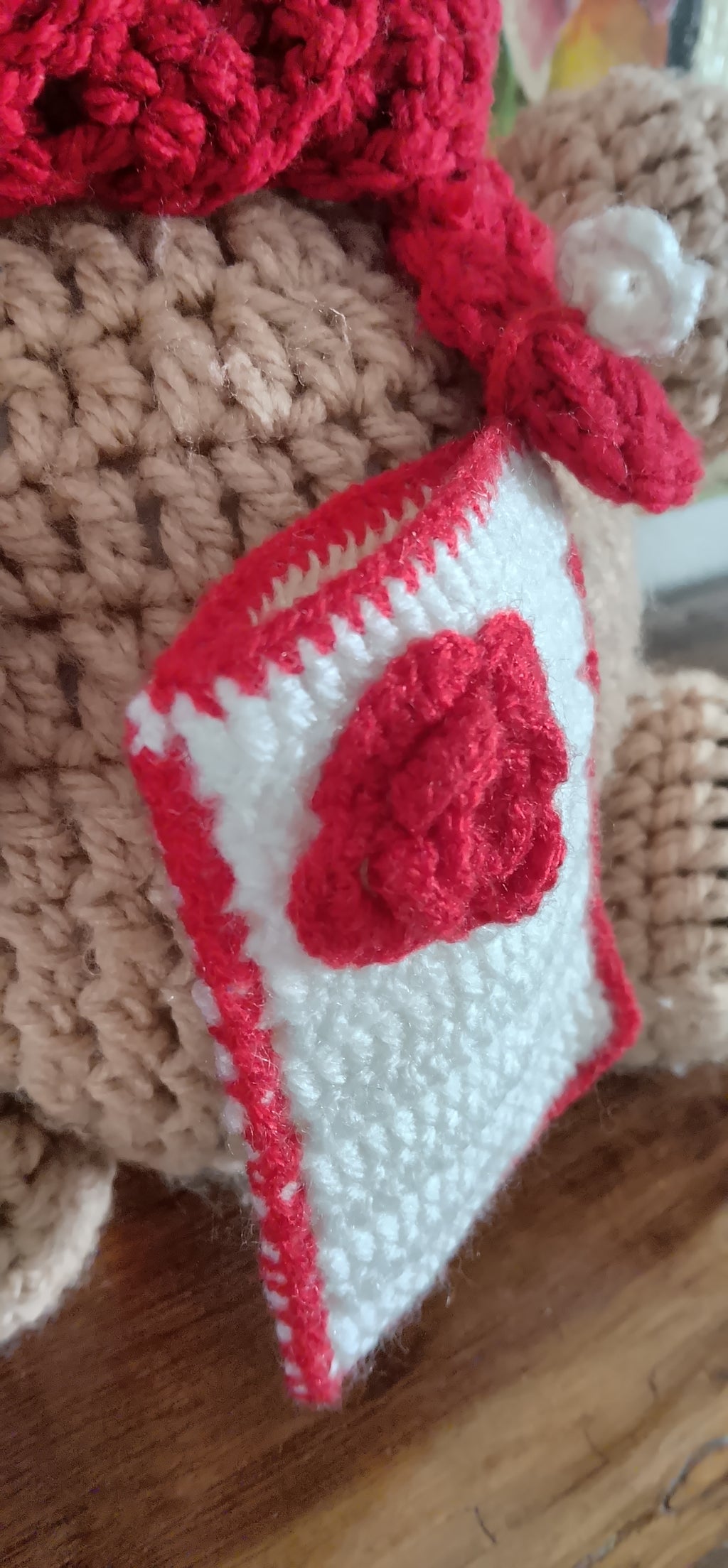 Handmade Knitted Dear And Pouch