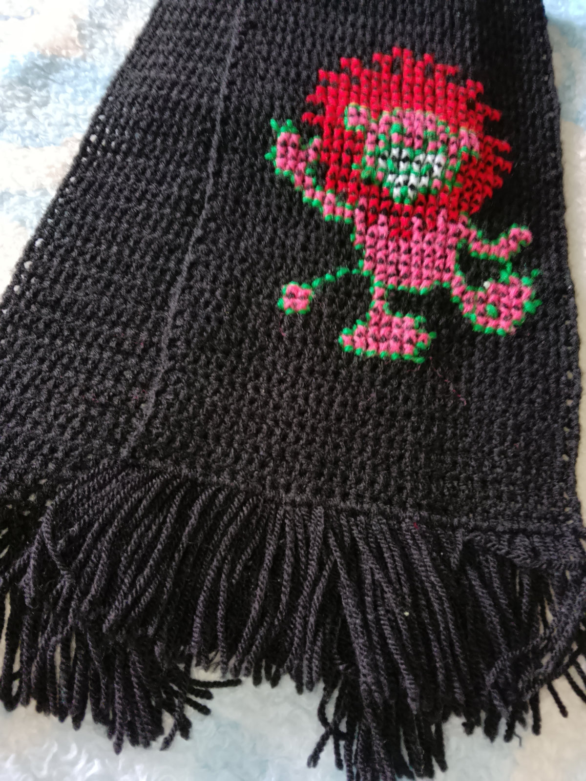 Handmade Crochet Booties And Scarf