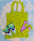 Handmade Set Knitted Blouse Booties And Hand Warmers