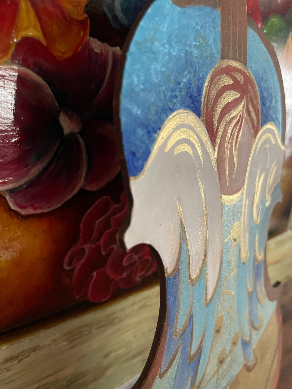 Wooden Violin Decor