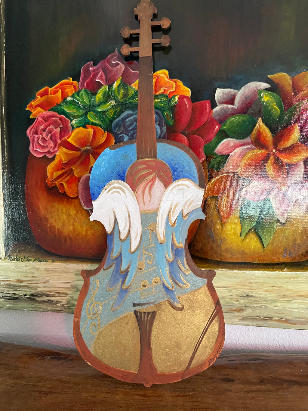 Wooden Violin Decor