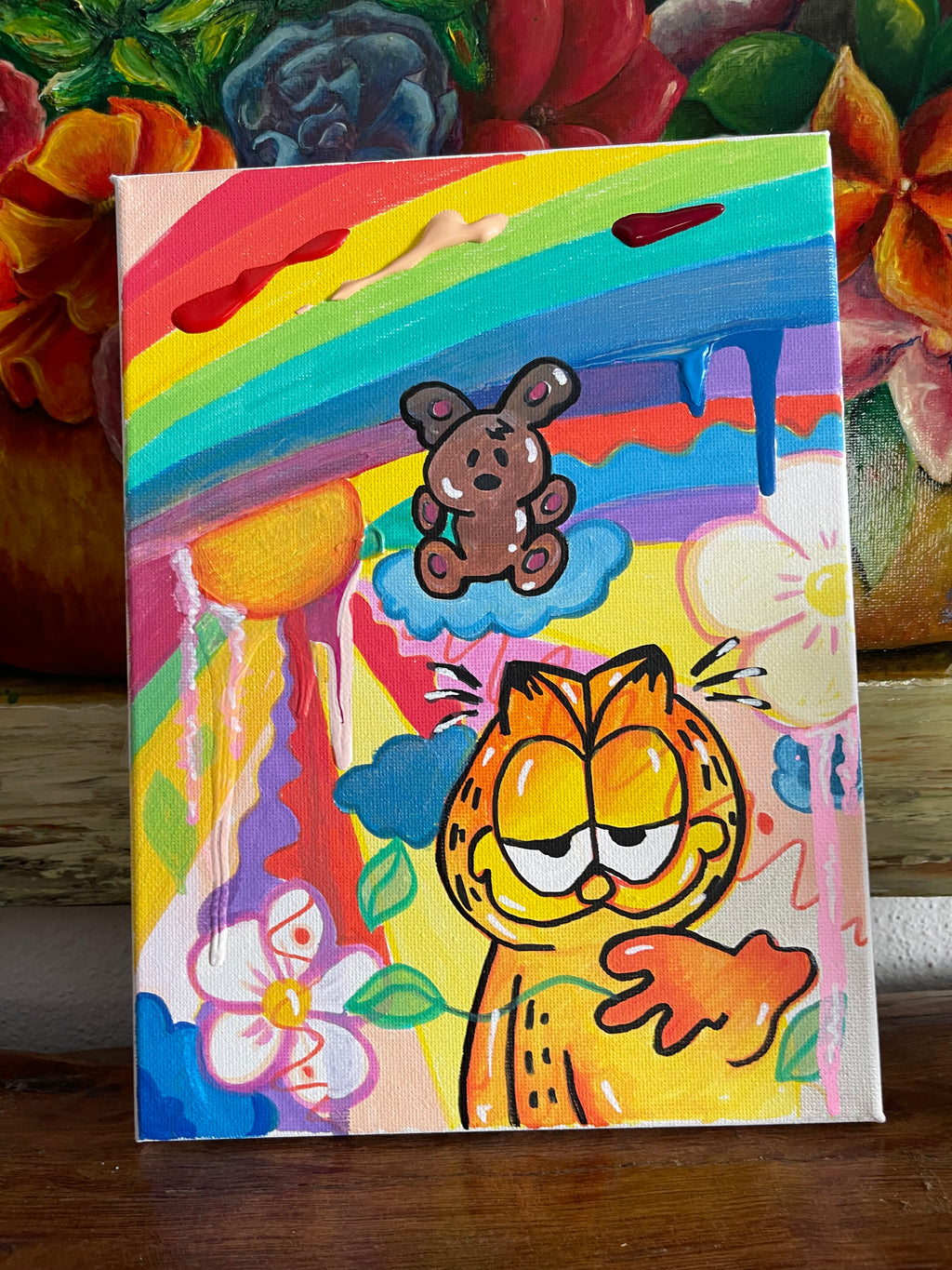 Garfield Acrylic Wall Art Handmade Painting
