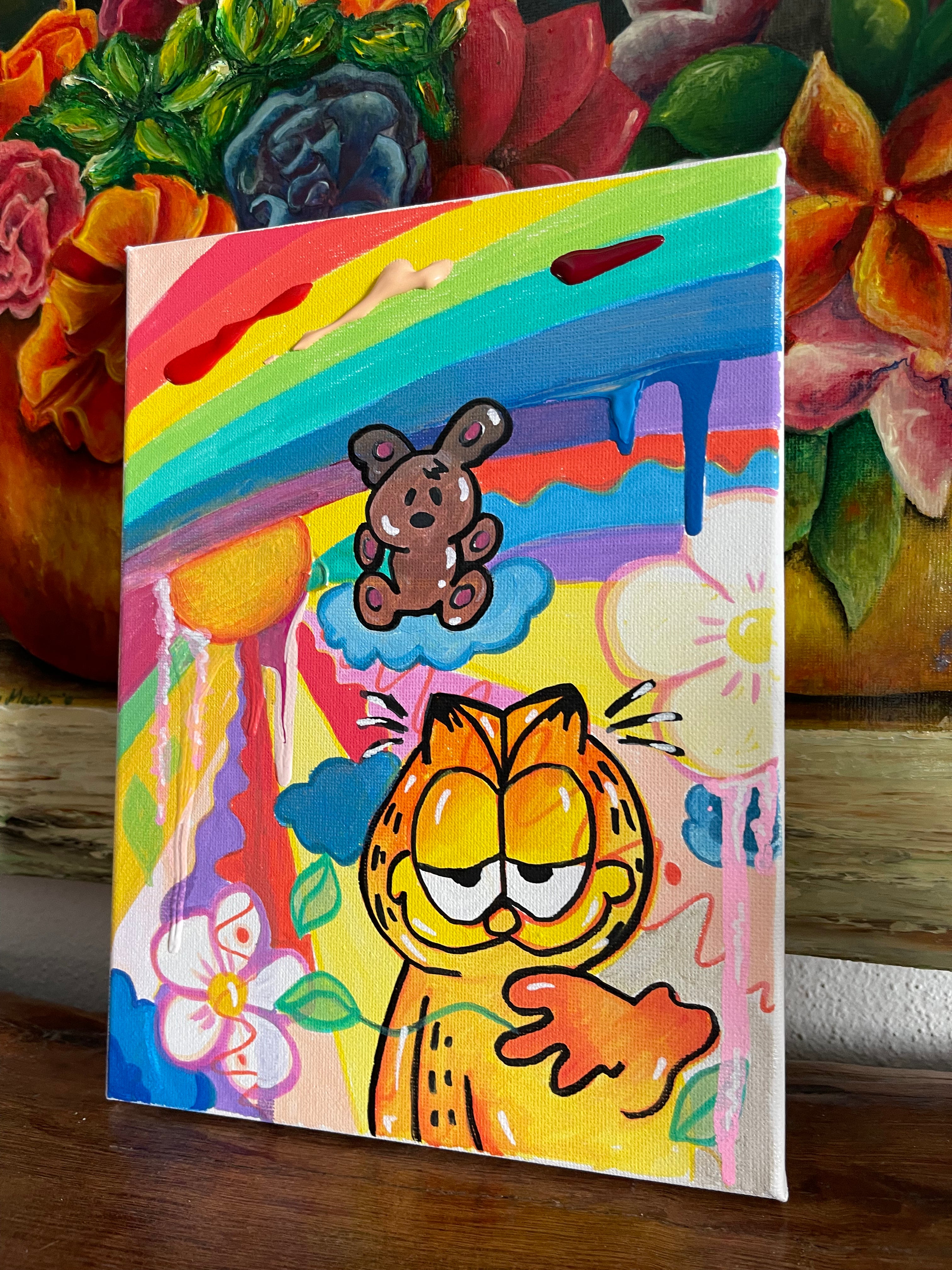 Garfield Acrylic Wall Art Handmade Painting