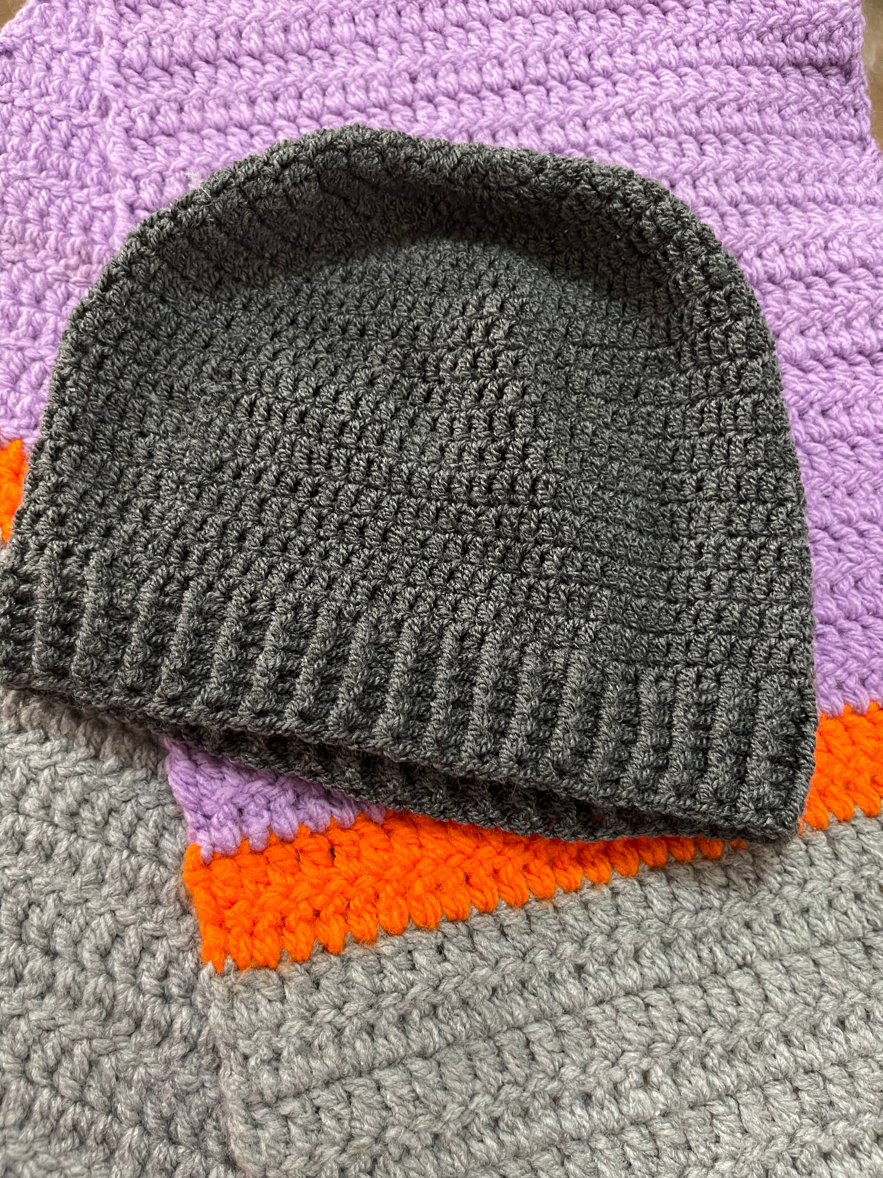 Handmade Knitted Cap And Scarf.