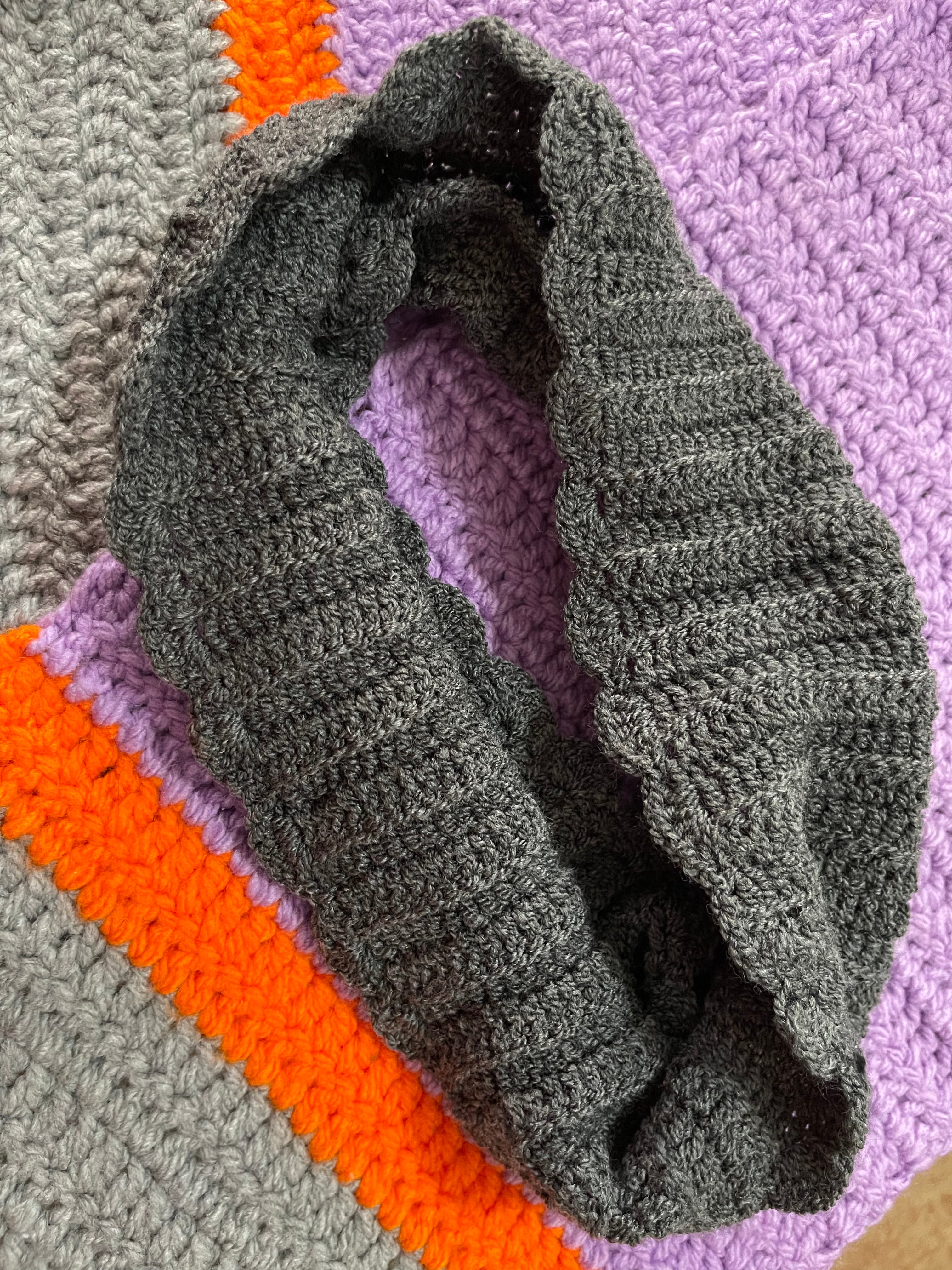 Handmade Knitted Cap And Scarf.