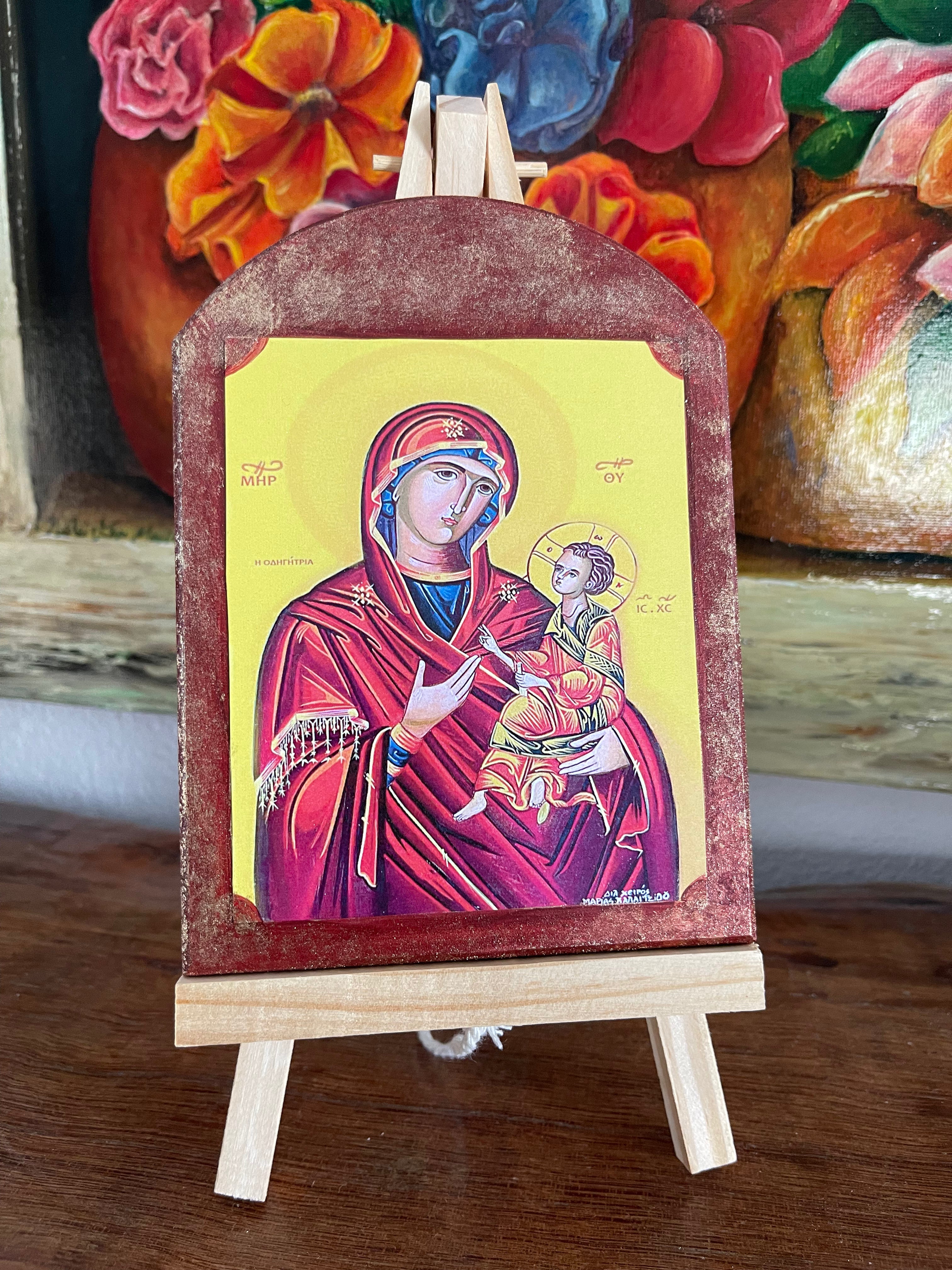 Byzantine Icon of Mother Of God And Jesus Christ