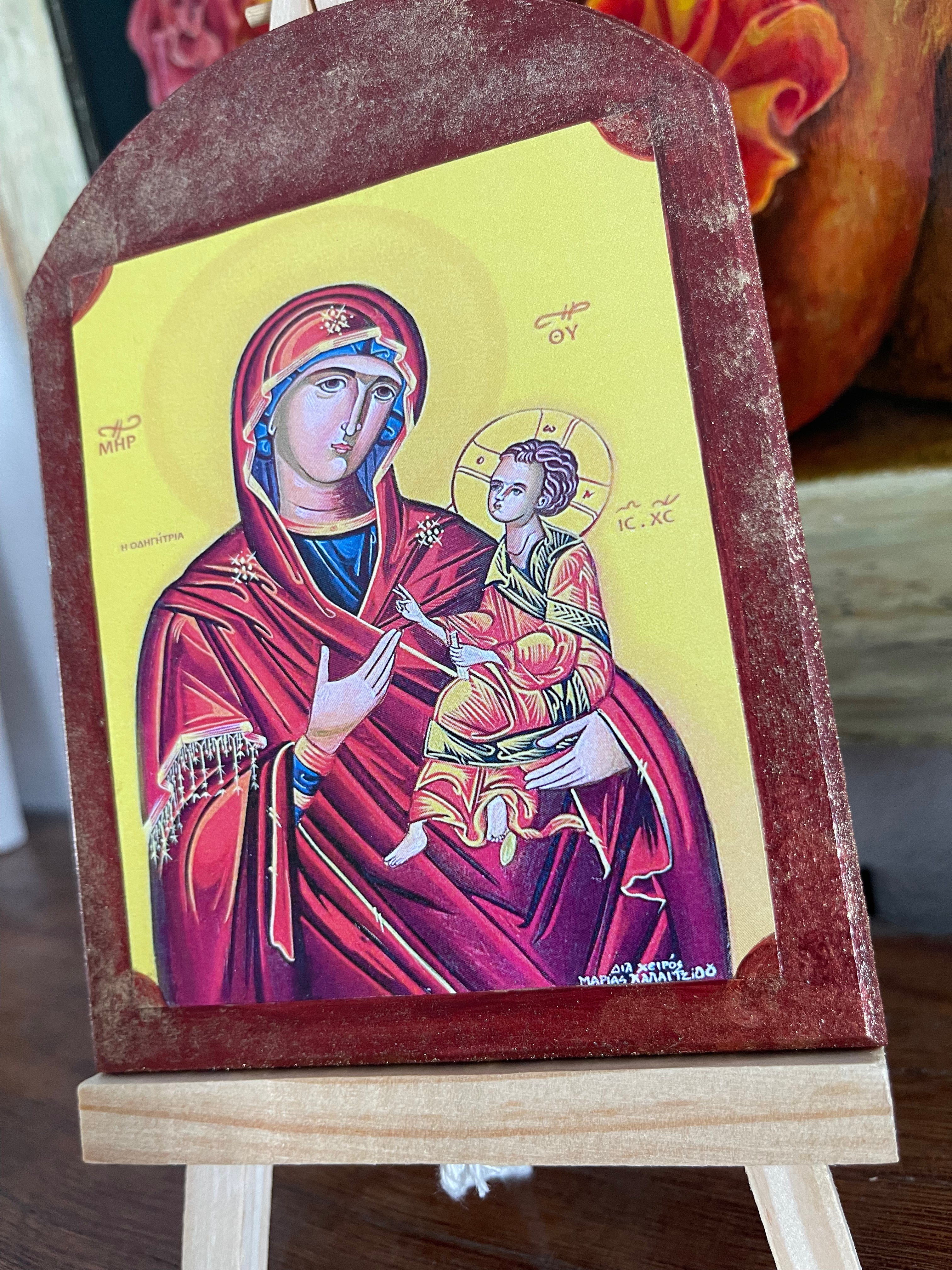 Byzantine Icon of Mother Of God And Jesus Christ