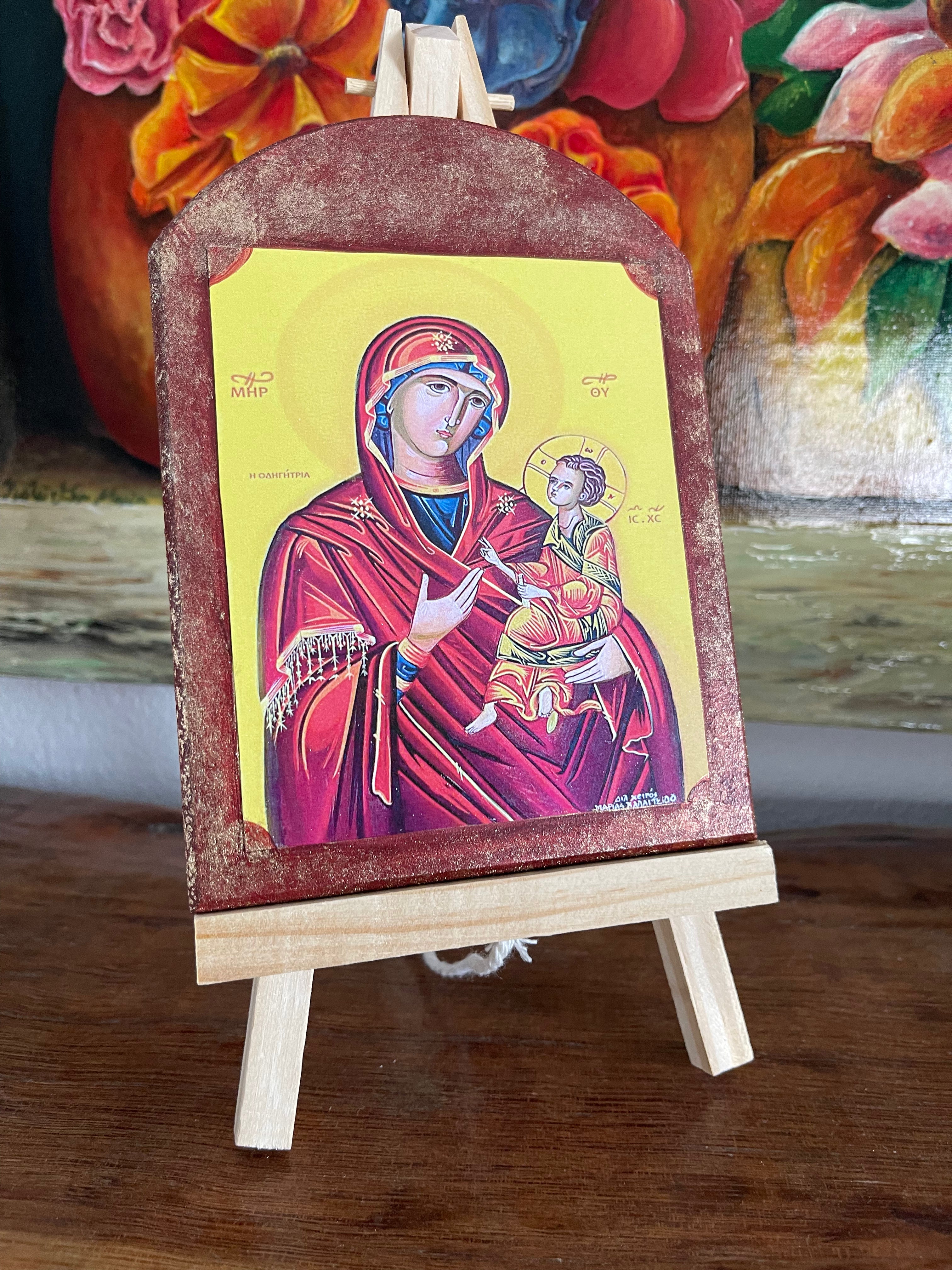 Byzantine Icon of Mother Of God And Jesus Christ
