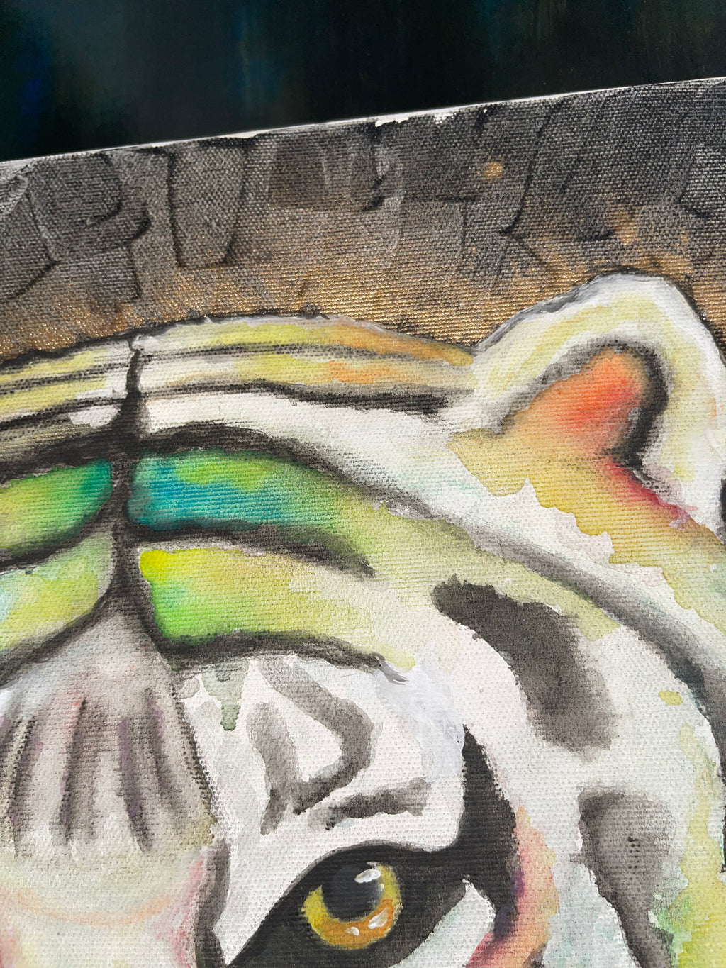 Tiger Handmade Aquarelle Painting