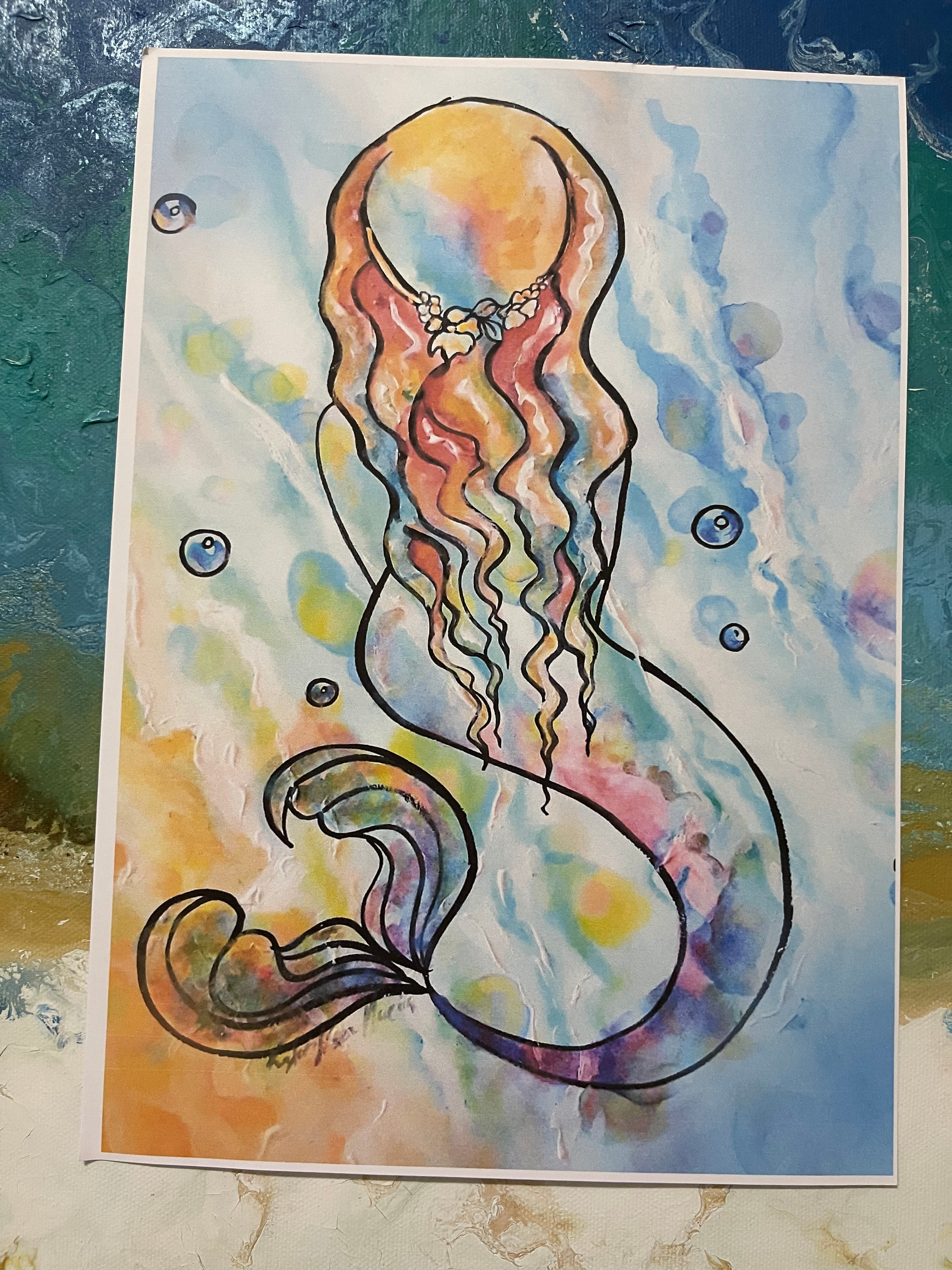 The Mermaid Digital Art Print