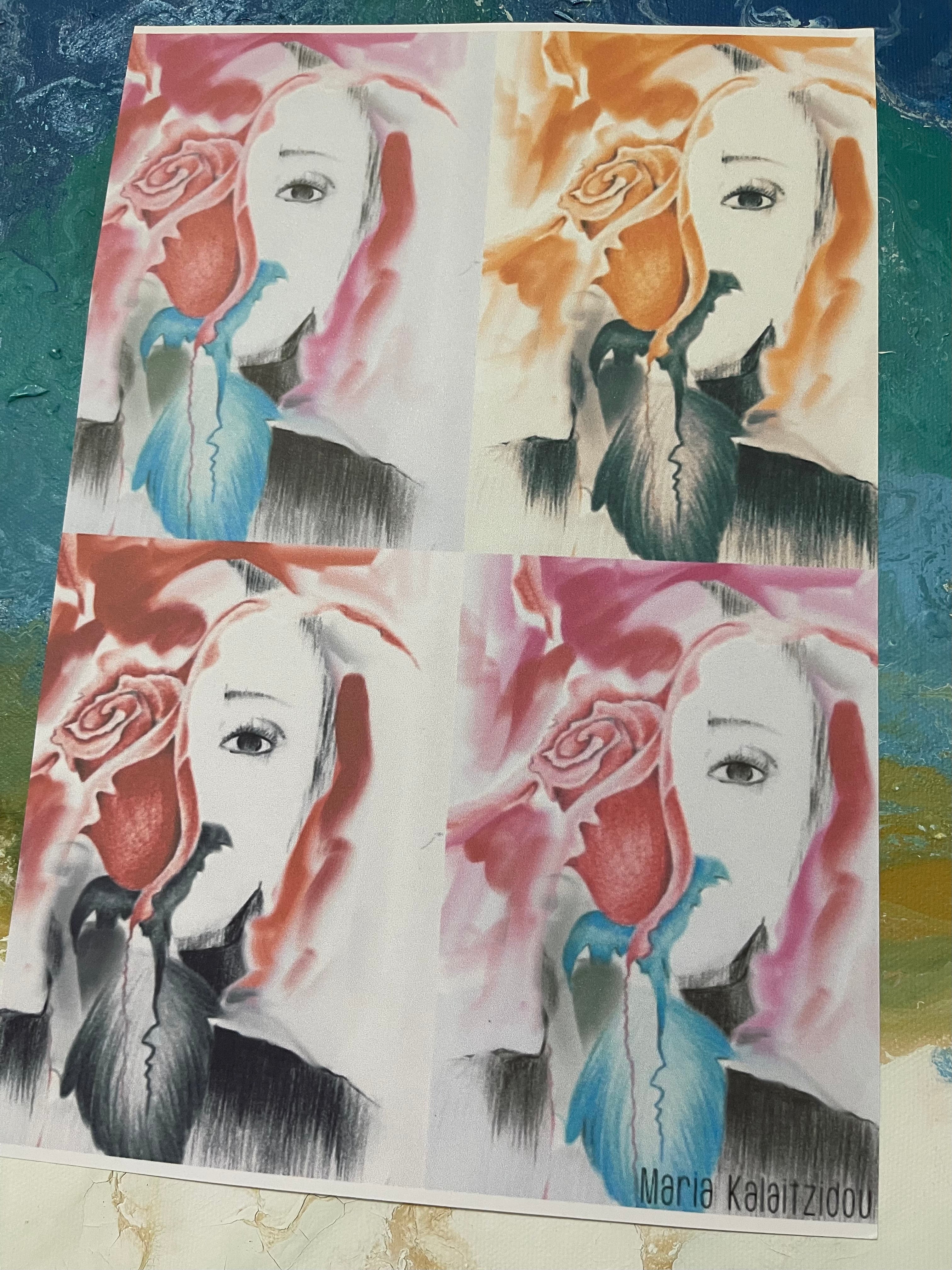 Rose Pop Art Print