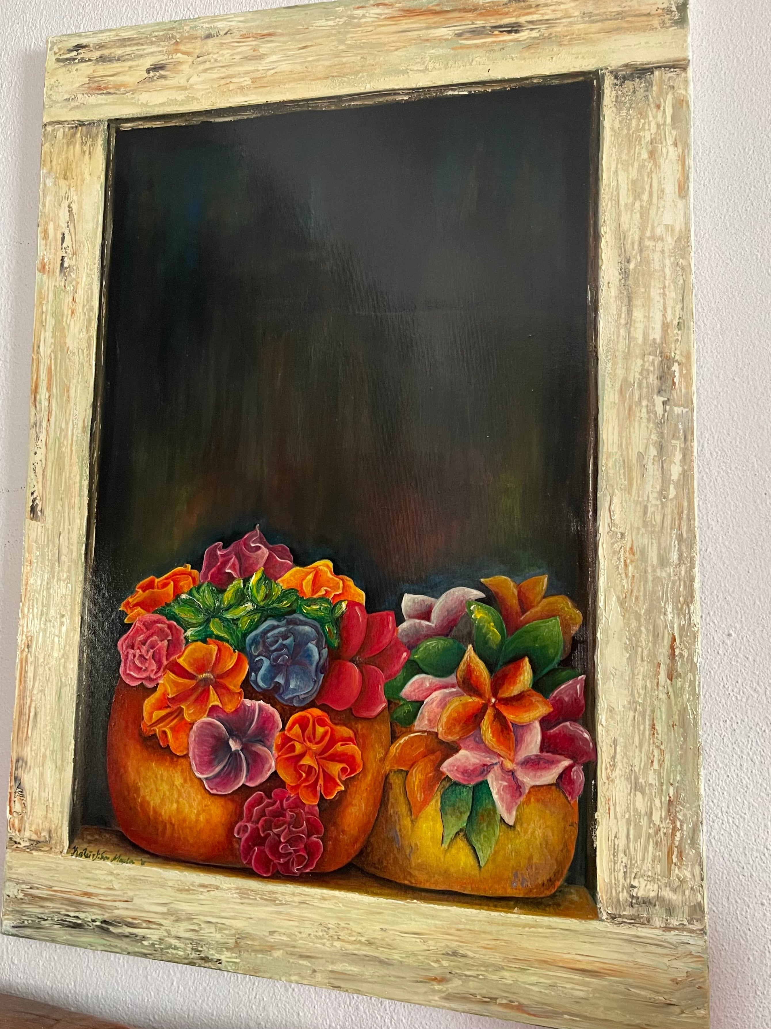 Toscane Window Oil Handmade Panting Wall art