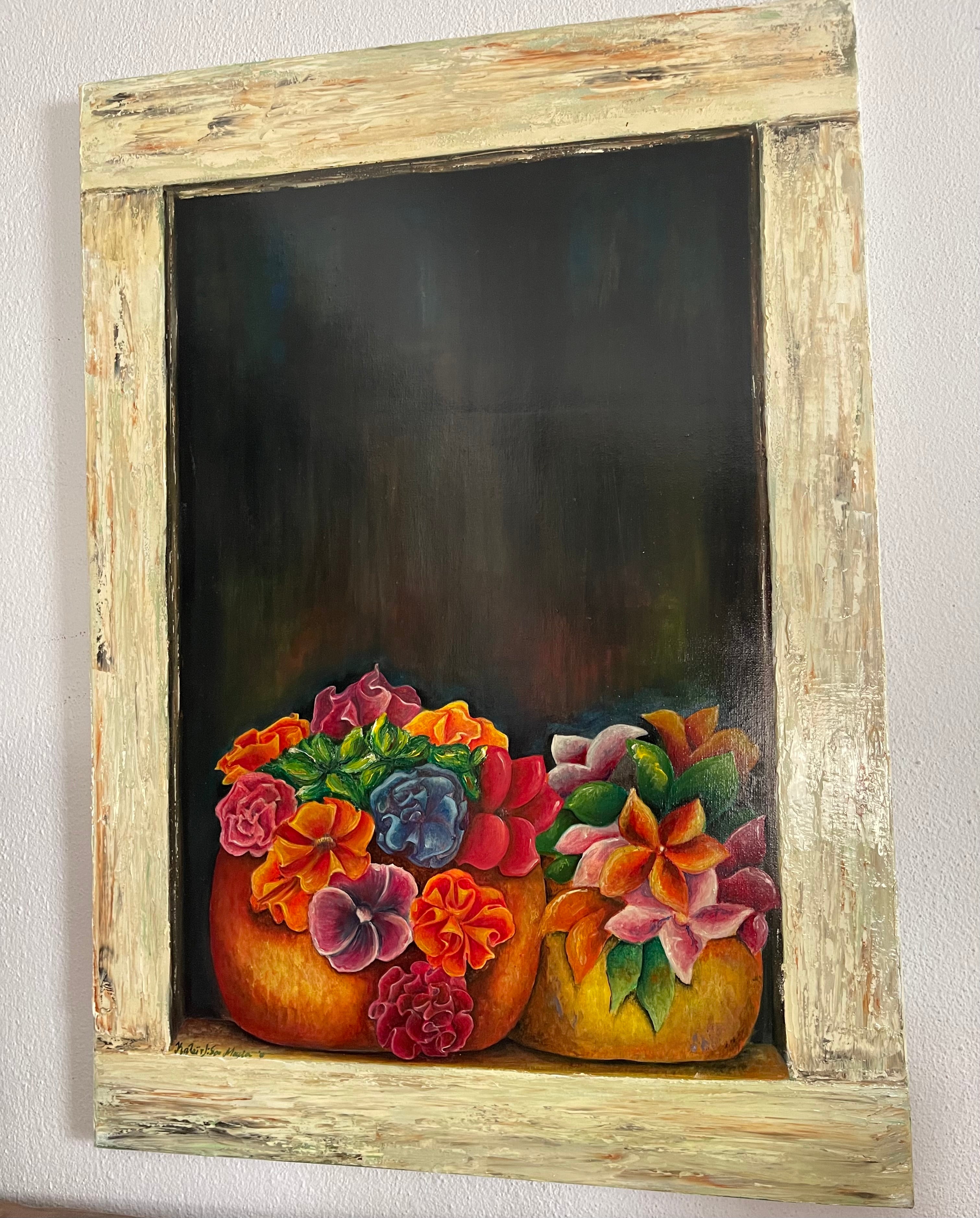 Toscane Window Oil Handmade Panting Wall art