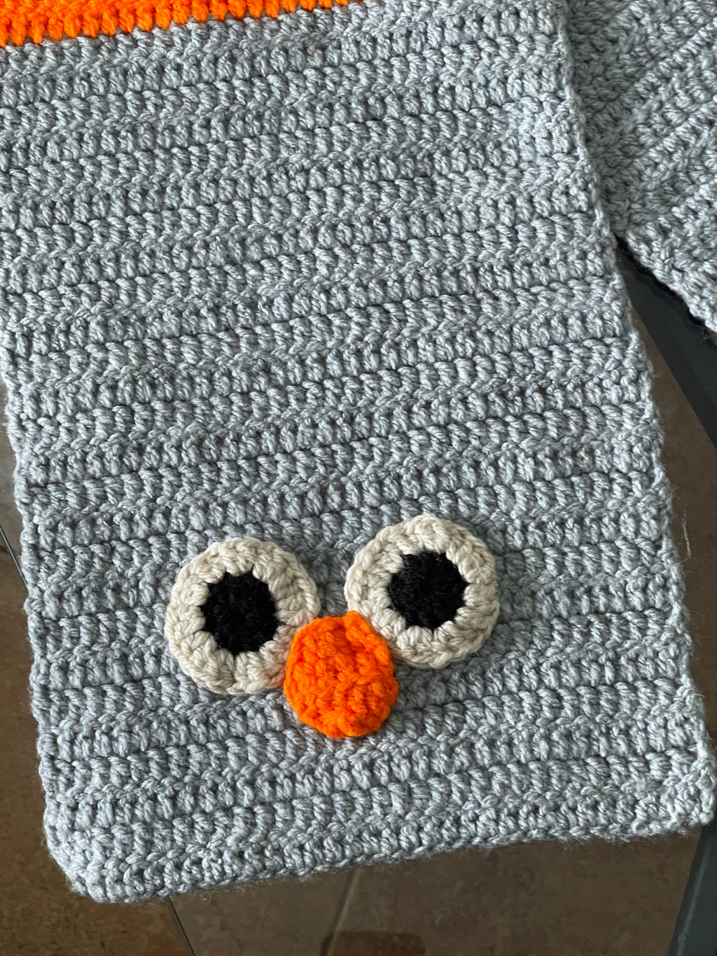 Handmade Owl Scarf and Cap Crochet Art