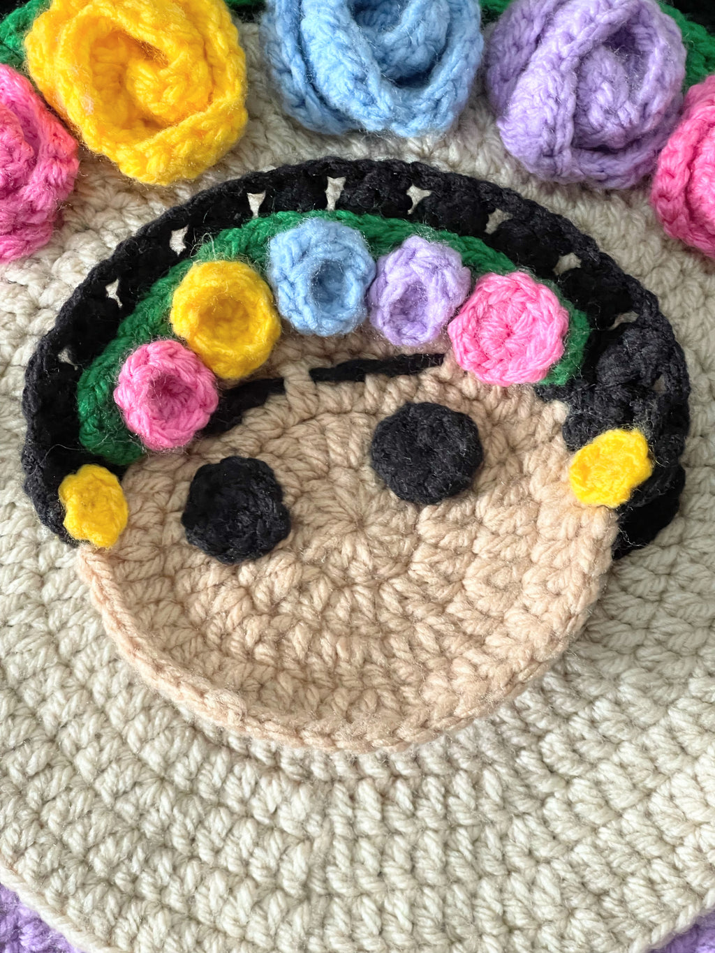 Frida Crochet Place Mat and Coaster Handmade