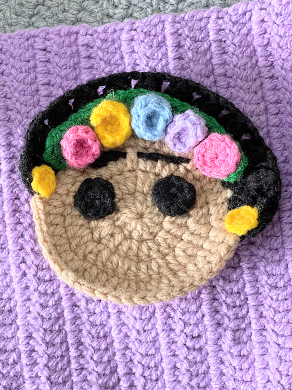 Frida Crochet Place Mat and Coaster Handmade