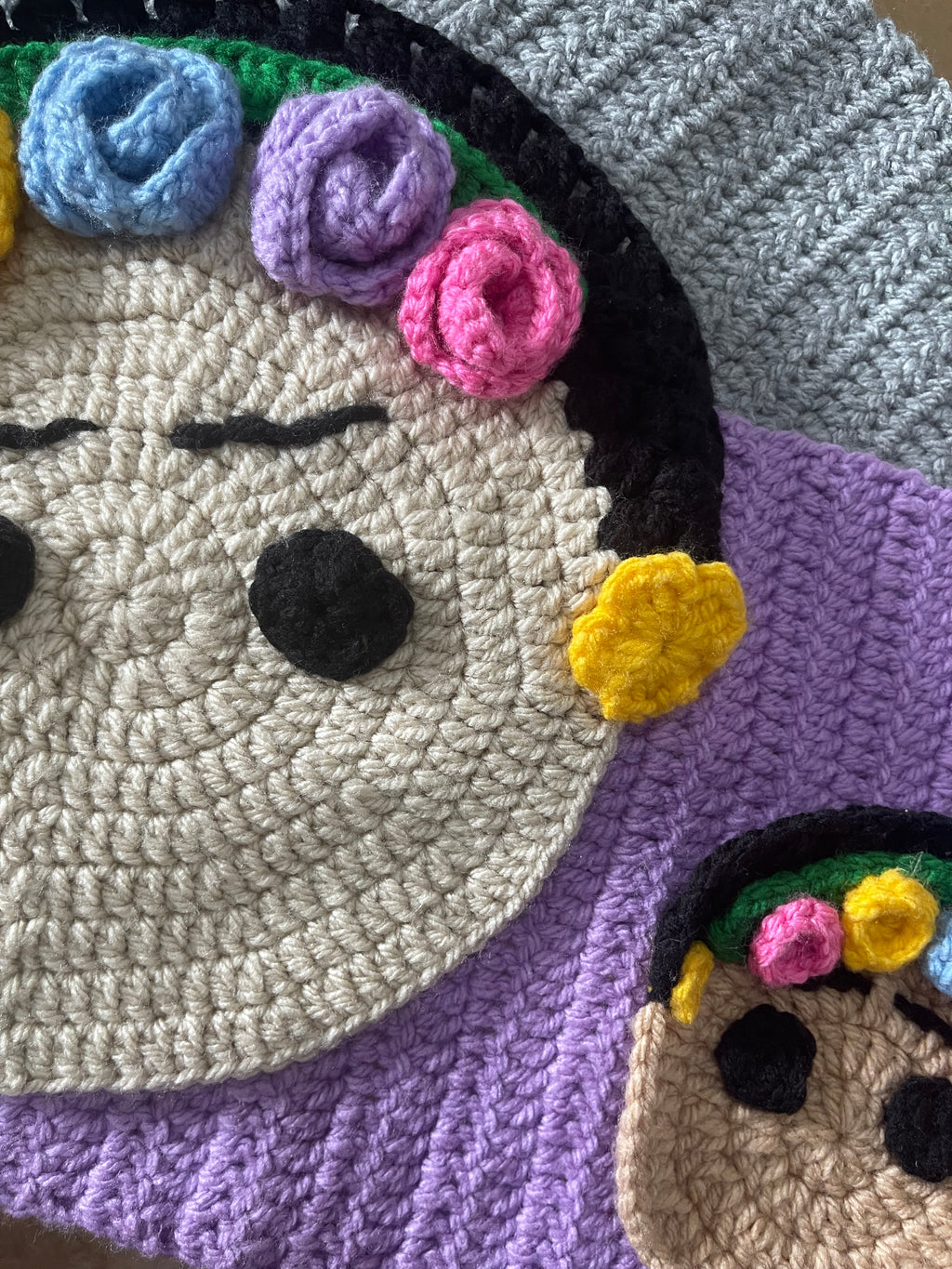 Frida Crochet Place Mat and Coaster Handmade