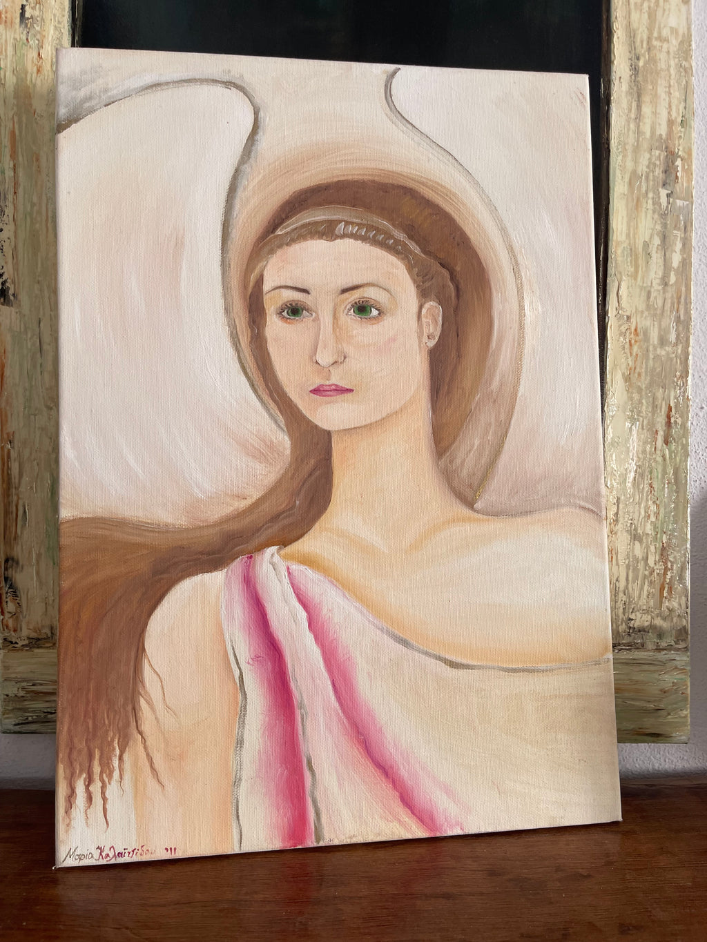 Guardian Angel Handmade Oil Painting Wall Art