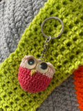 Handmade Knitted Owl Keychain