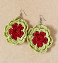 Handmades Floral Knitted Earings