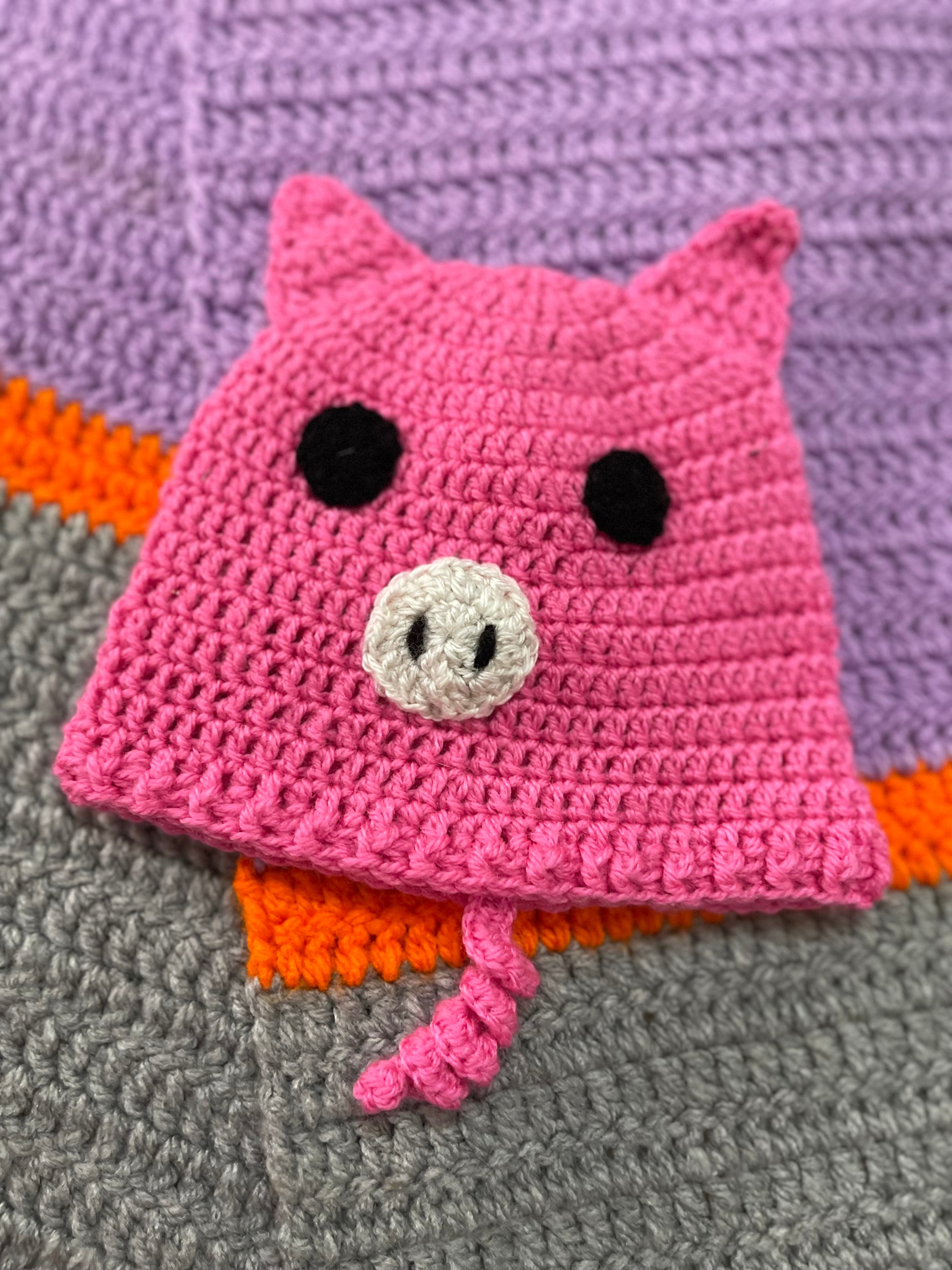 Handmade Pig Baby Knitted Cap
