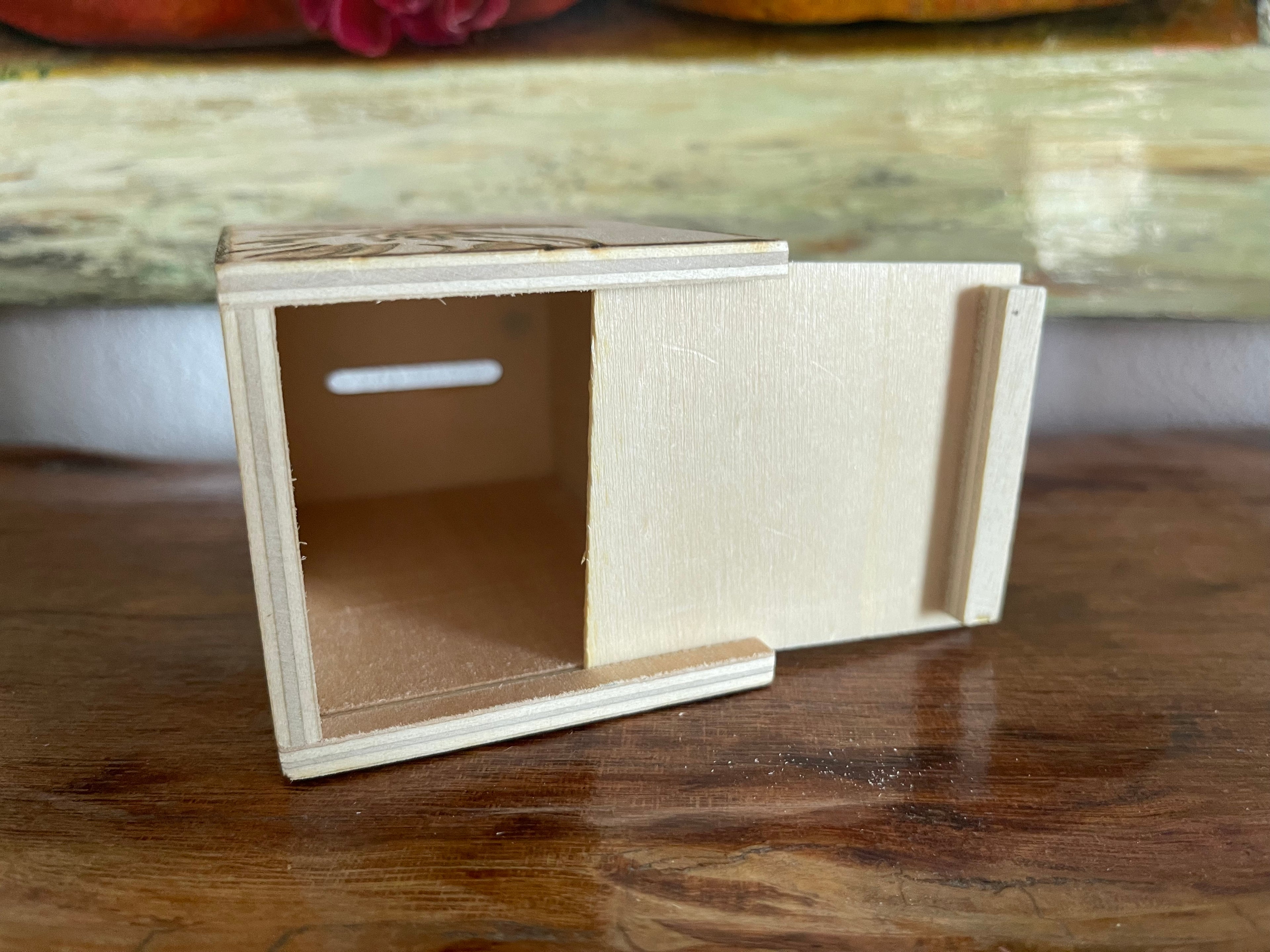 Wooden Box Pencil Case Money Box