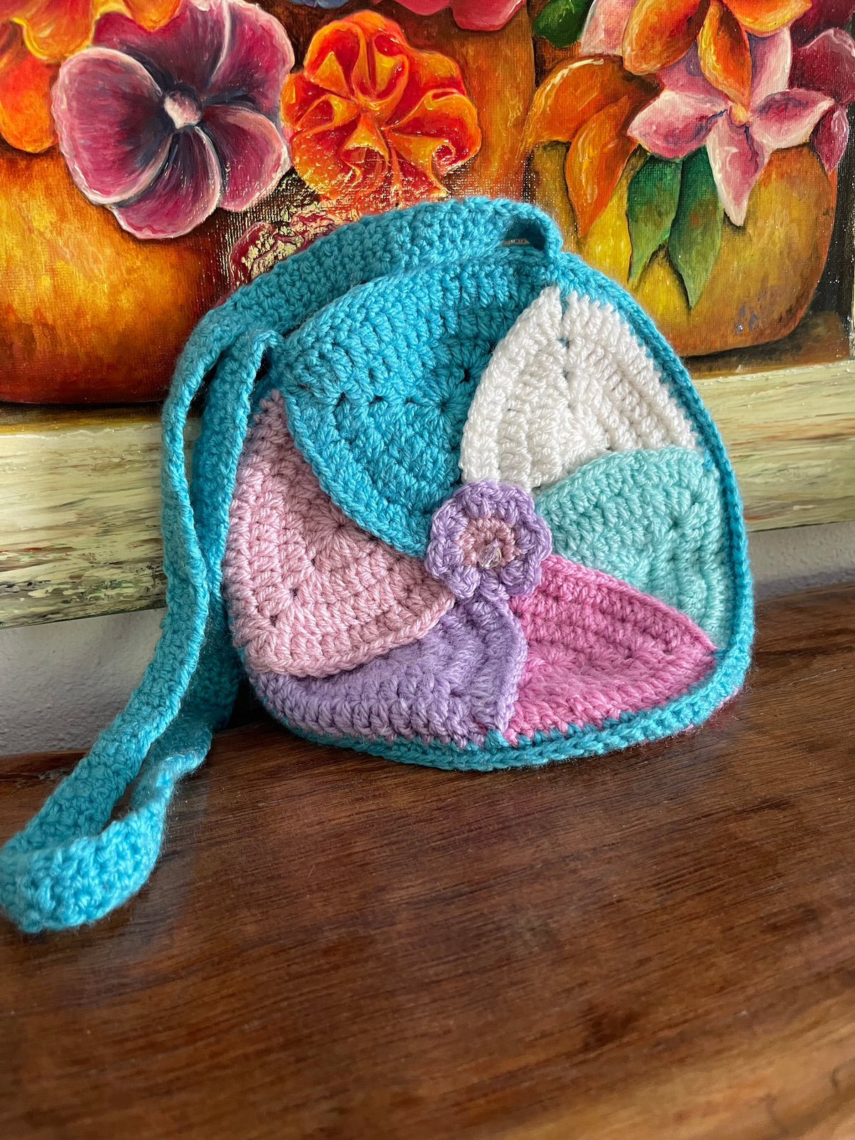 Handmade Knitted Slippers And Bag