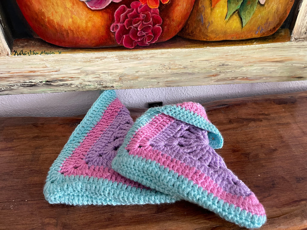 Handmade Knitted Slippers And Bag