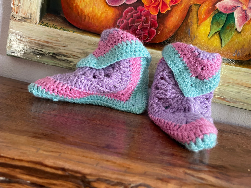 Handmade Knitted Slippers And Bag