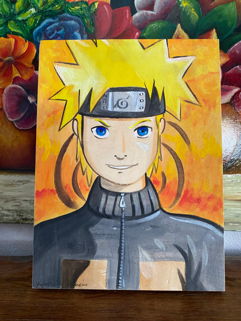 Naruto Wooden Painting