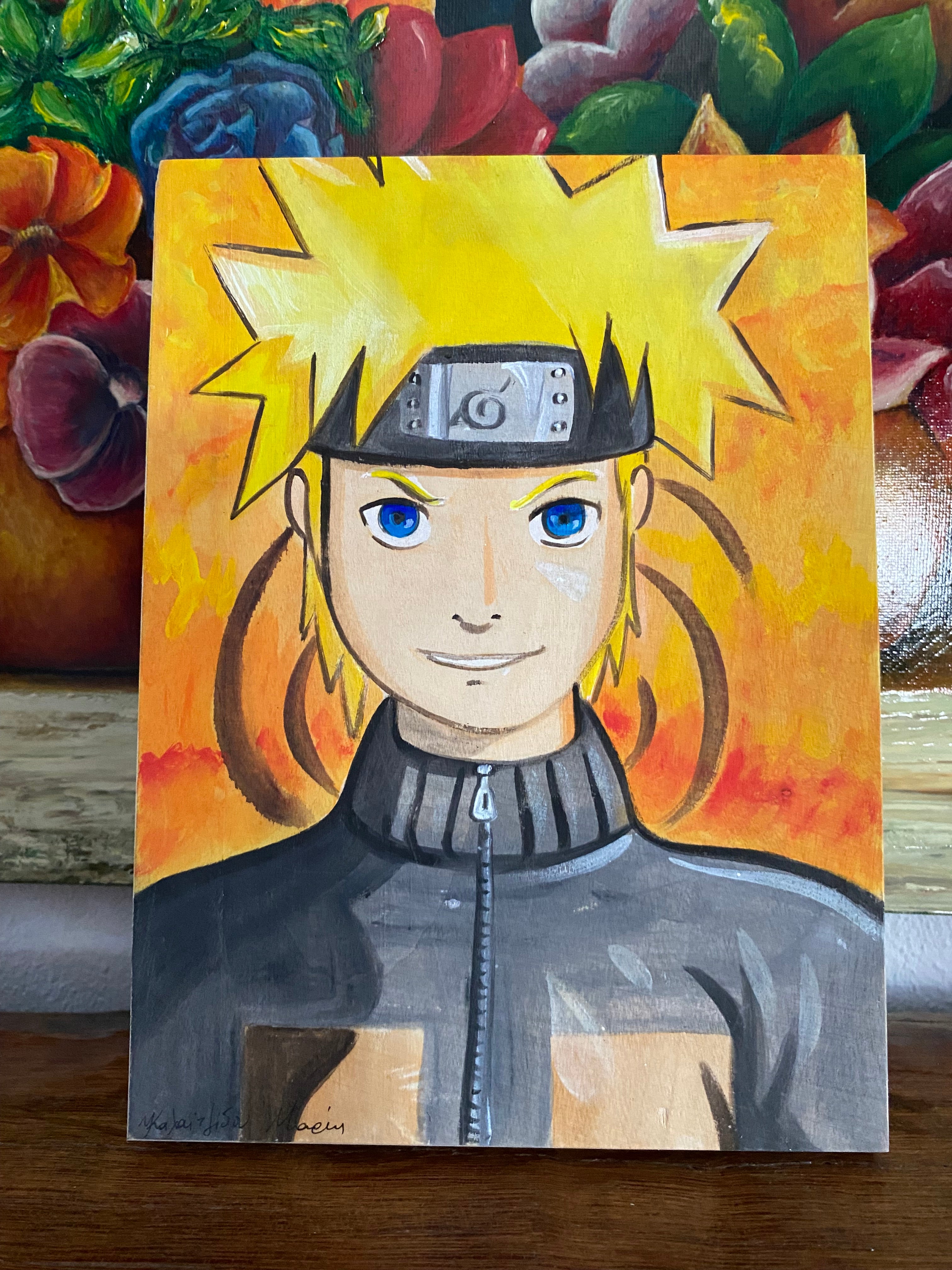 Naruto Wooden Painting