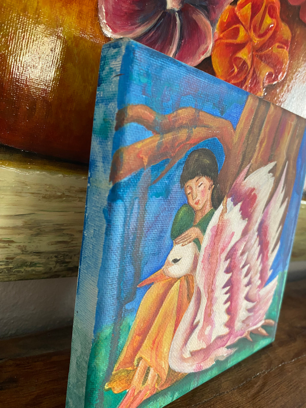 Eliza and the Swans Painting Wall Art