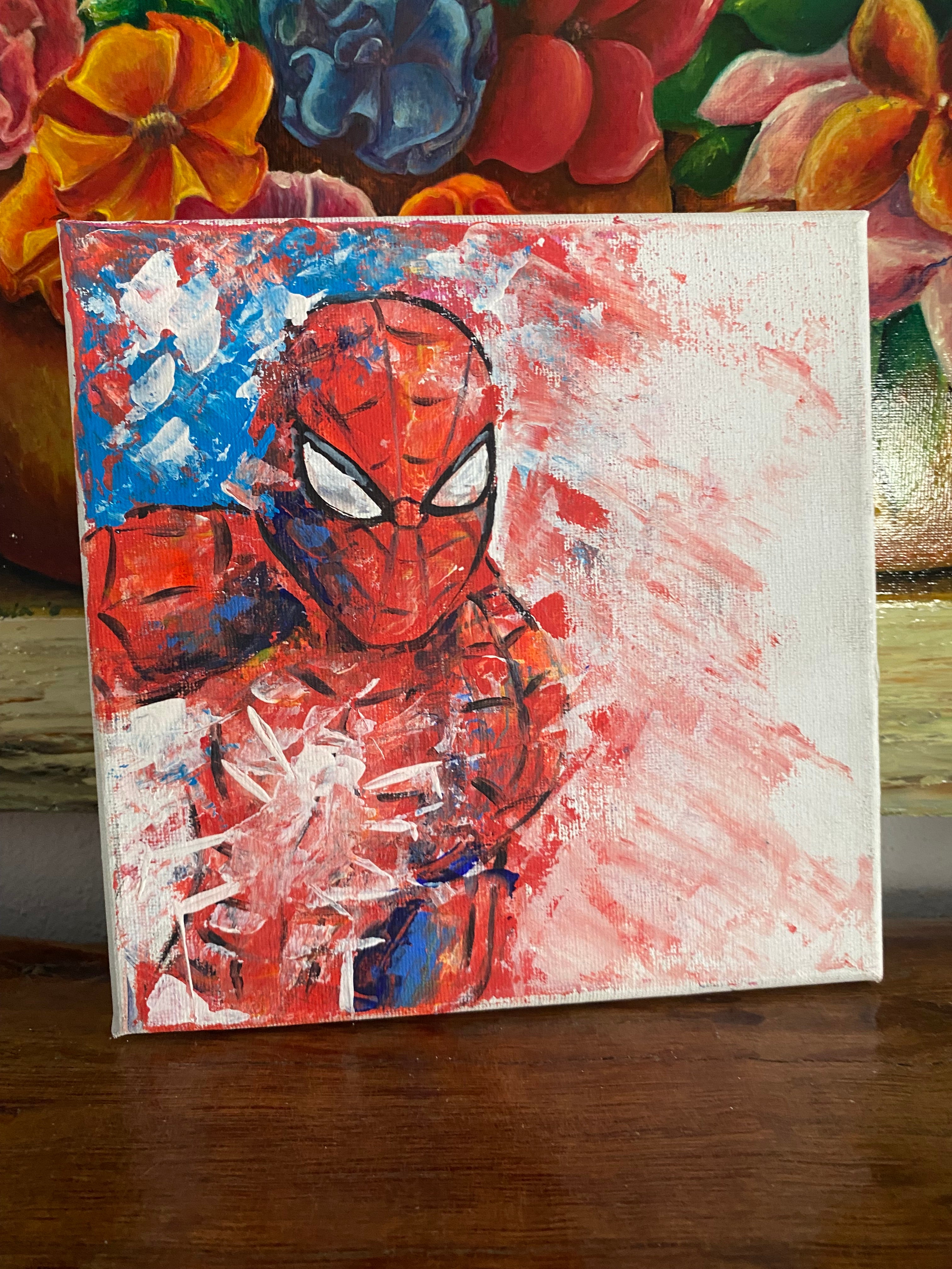 Spiderman Acrylic Painting Wall Art