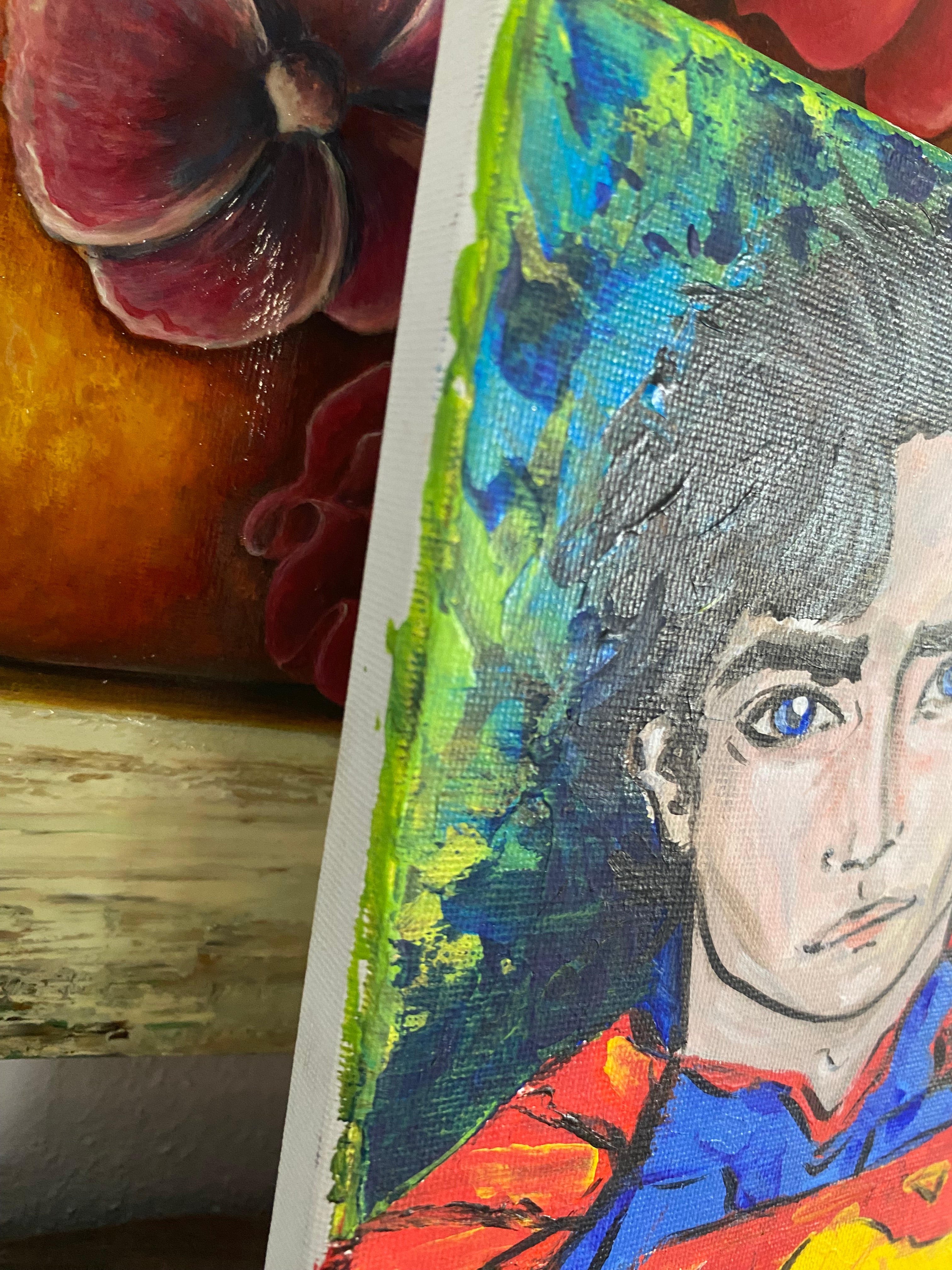 Superman Acrylic Painting Wall Art